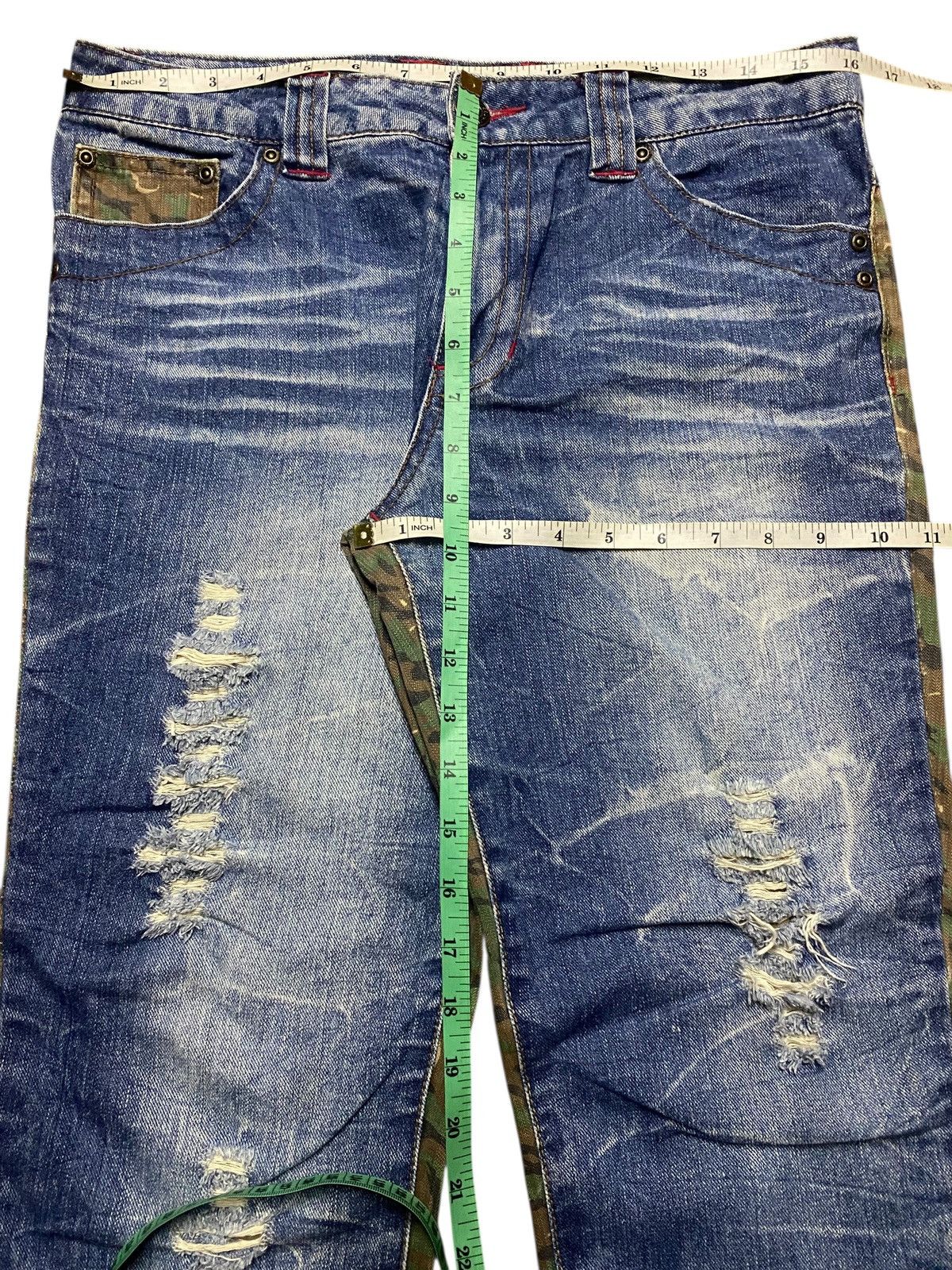 14th Addiction Vintage Japan Brand Sky Bomber Straight Fit Camo Jeans Size US 32 / EU 48 - 10 Thumbnail