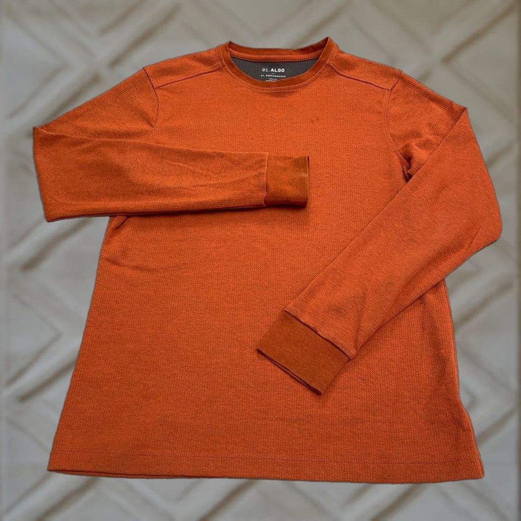 Vintage 01. Algo Sweatshirt Men M Tall Brown Quick Dry Moisture Wicking Performance Crew Size US M / EU 48-50 / 2 - 1 Thumbnail