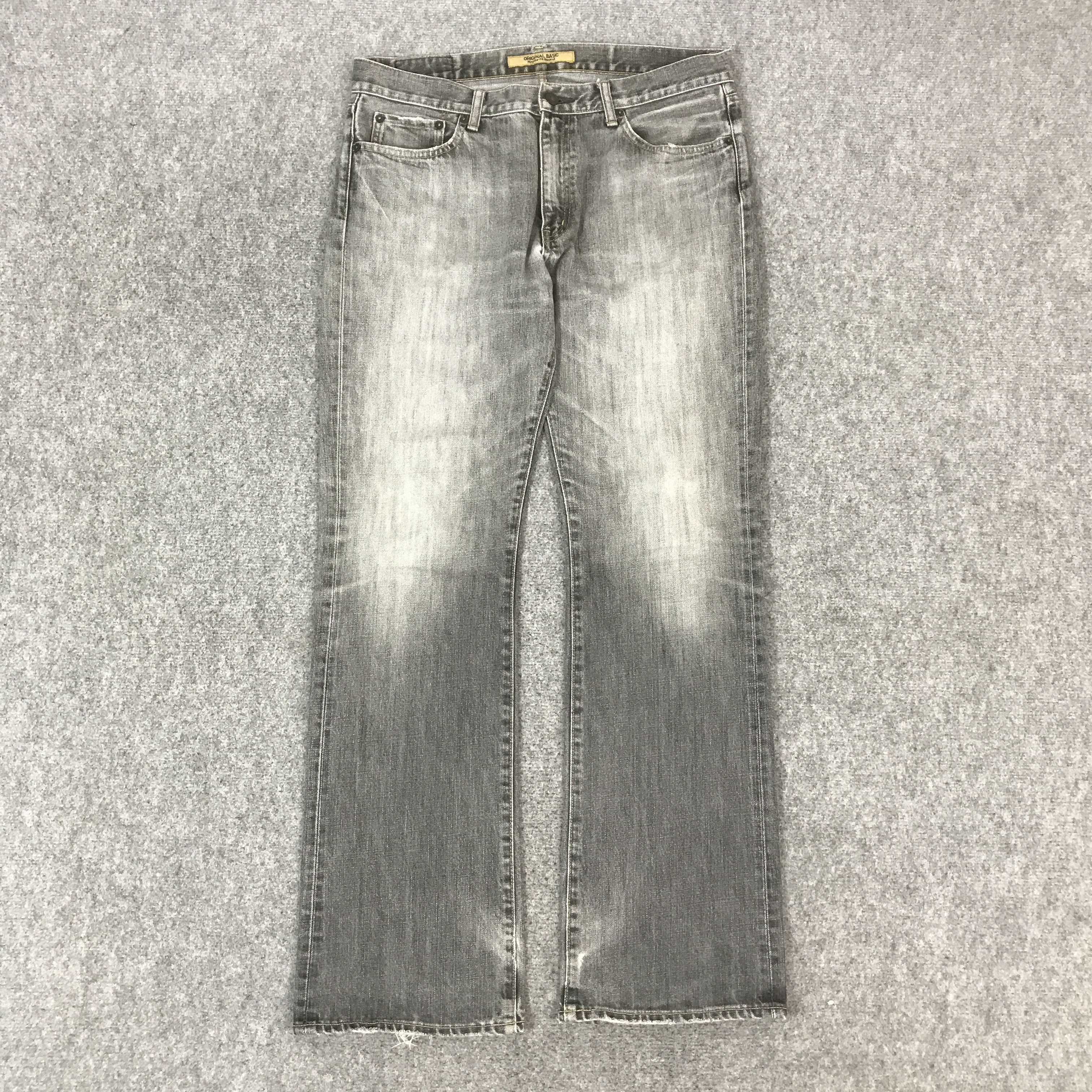 Japanese Brand FLARE UNIQLO JAPAN BOOTCUT DENIM BLACK FADED JEANS K54B18 Size US 35 - 1 Thumbnail