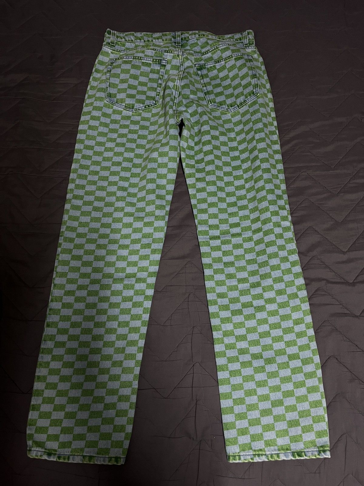 Molly Goddard Menswear Chekcerboard denim jean Size US 30 / EU 46 - 7 Thumbnail