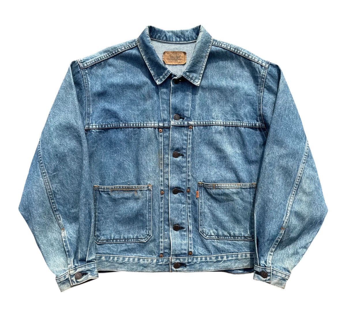 Levi's 1980’s Levi’s 70626-0217 Orange Tab Type 2 Trucker Jacket Size US L / EU 52-54 / 3 - 1 Thumbnail