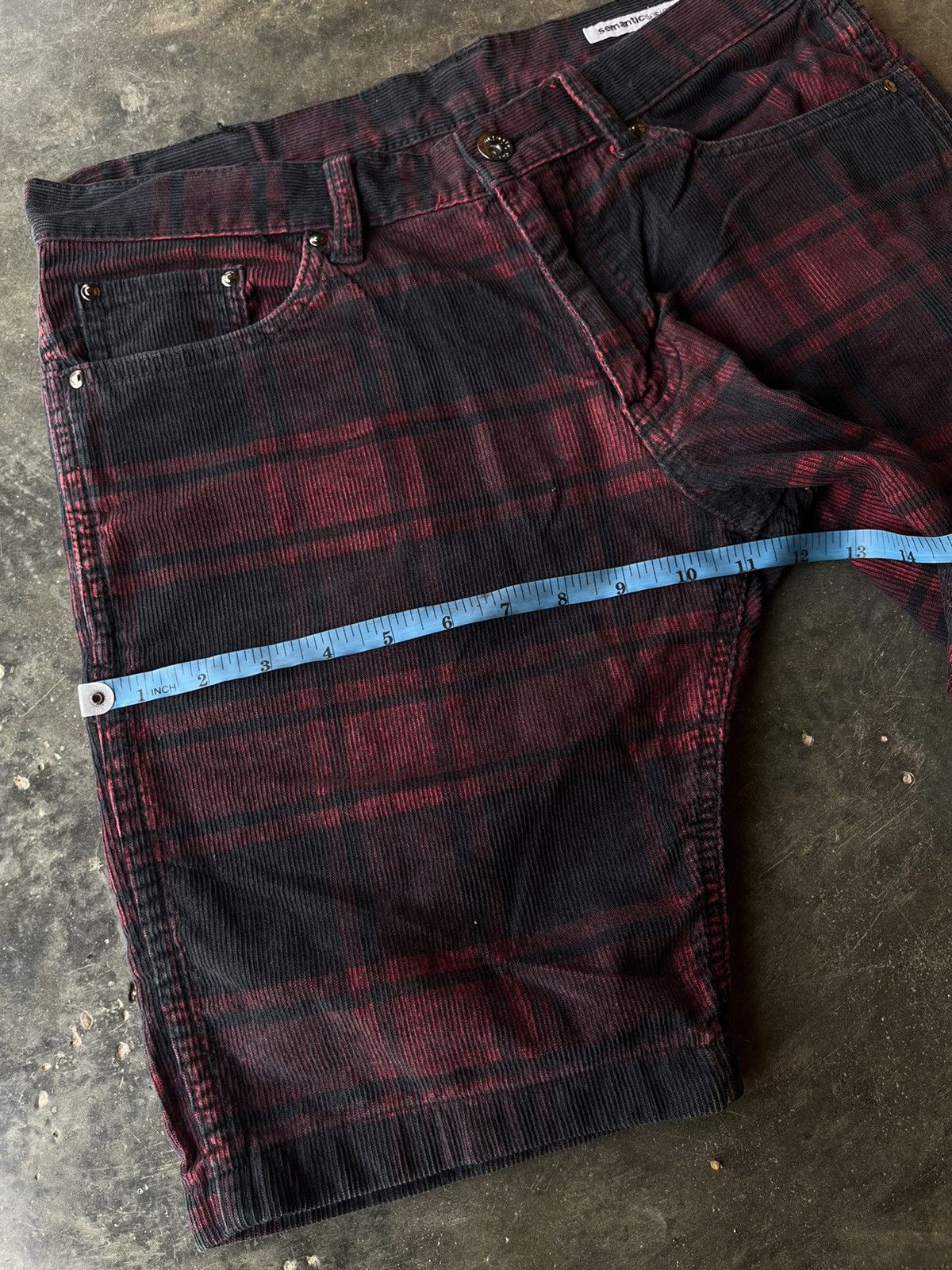 If Six Was Nine JAPANESE BRAND SEMANTIC DESIGN CORDUROY SHORT ZIPPER TARTAN Size US 30 / EU 46 - 16 Thumbnail