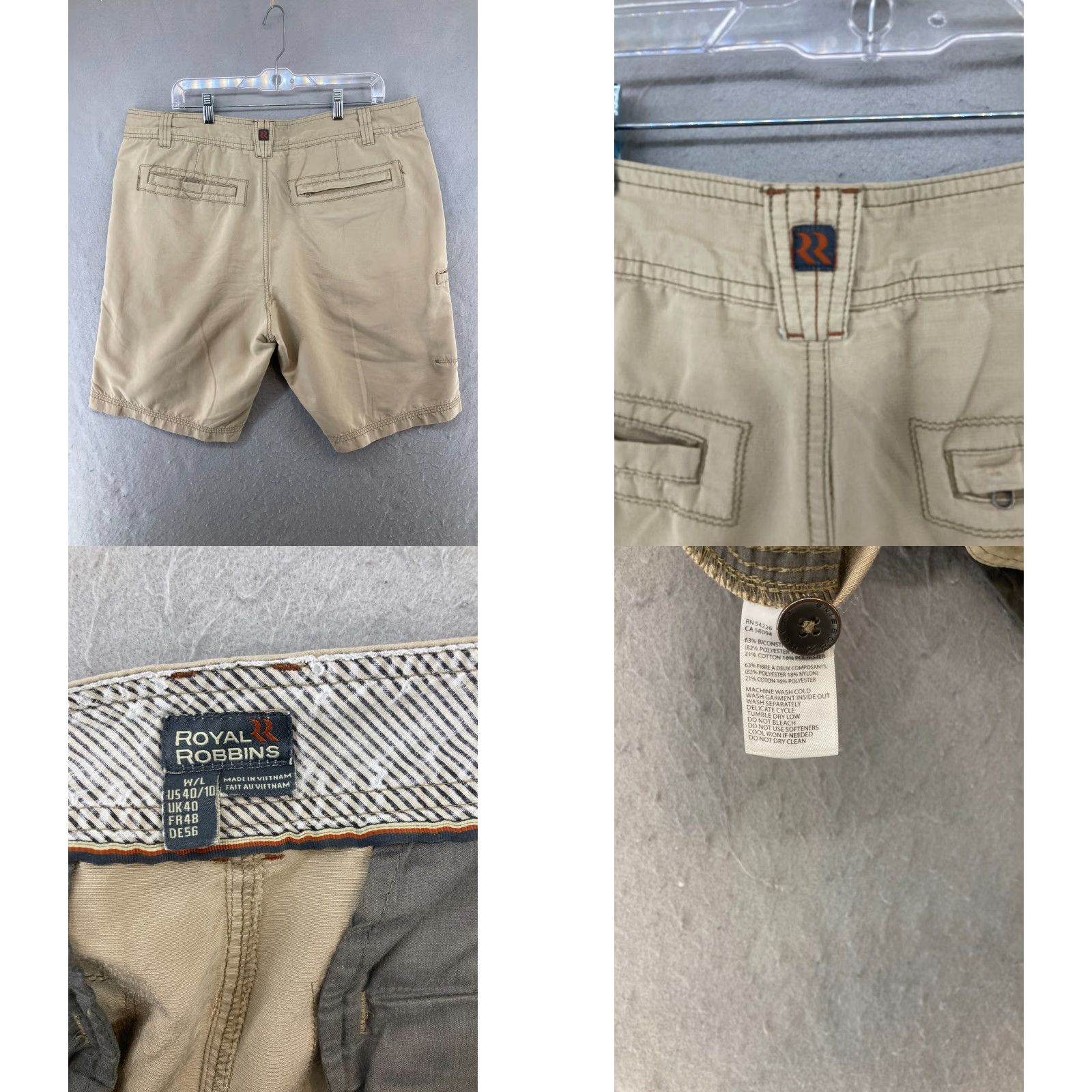 Royal Robbins Royal Robbins Mens Shorts 40 Khaki Outdoor Hiking Short Regular 40 Beige Polyester Blend Shirt? Size US 40 / EU 56 - 8 Thumbnail