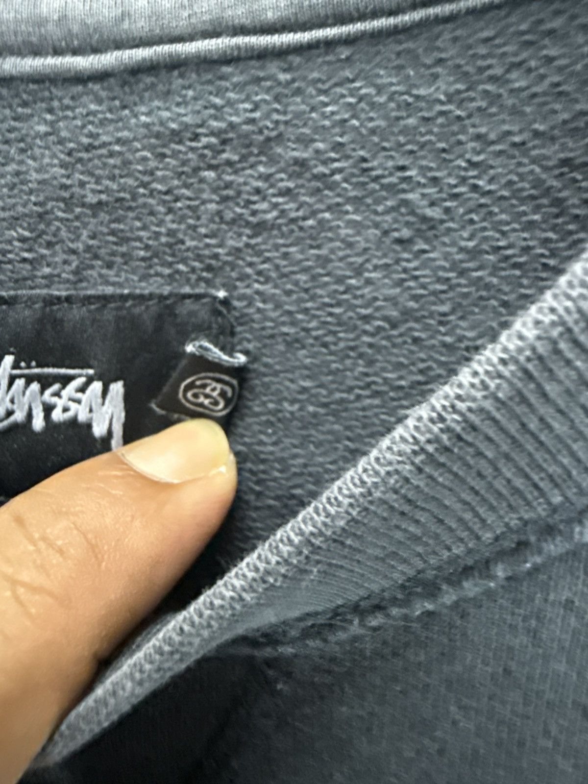 Stussy 🔥 Stussy Embroidery Roundneck Sweatshirt in Faded Black - M Size US M / EU 48-50 / 2 - 8 Thumbnail