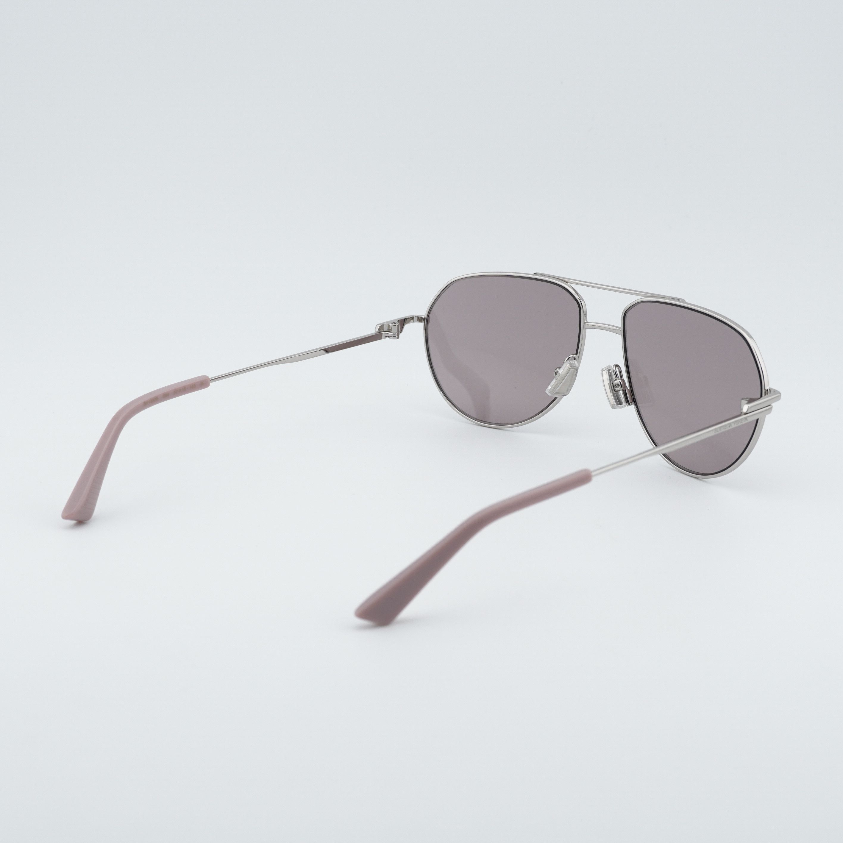 Bottega Veneta Bottega Veneta BV1302S 004 Unisex Sunglasses Silver Aviator Size ONE SIZE - 5 Thumbnail