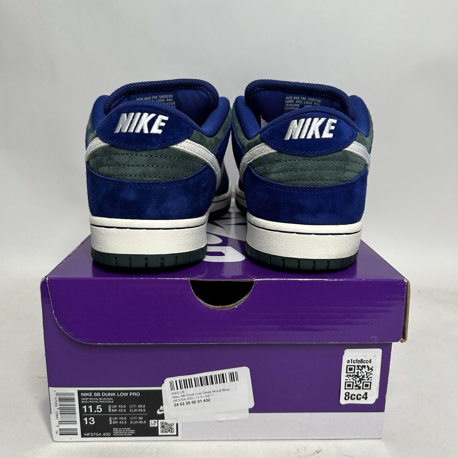 Nike Nike SB Dunk Low “Deep Royal Vintage Green” 2024 Size US 11.5 / EU 44-45 - 4 Thumbnail