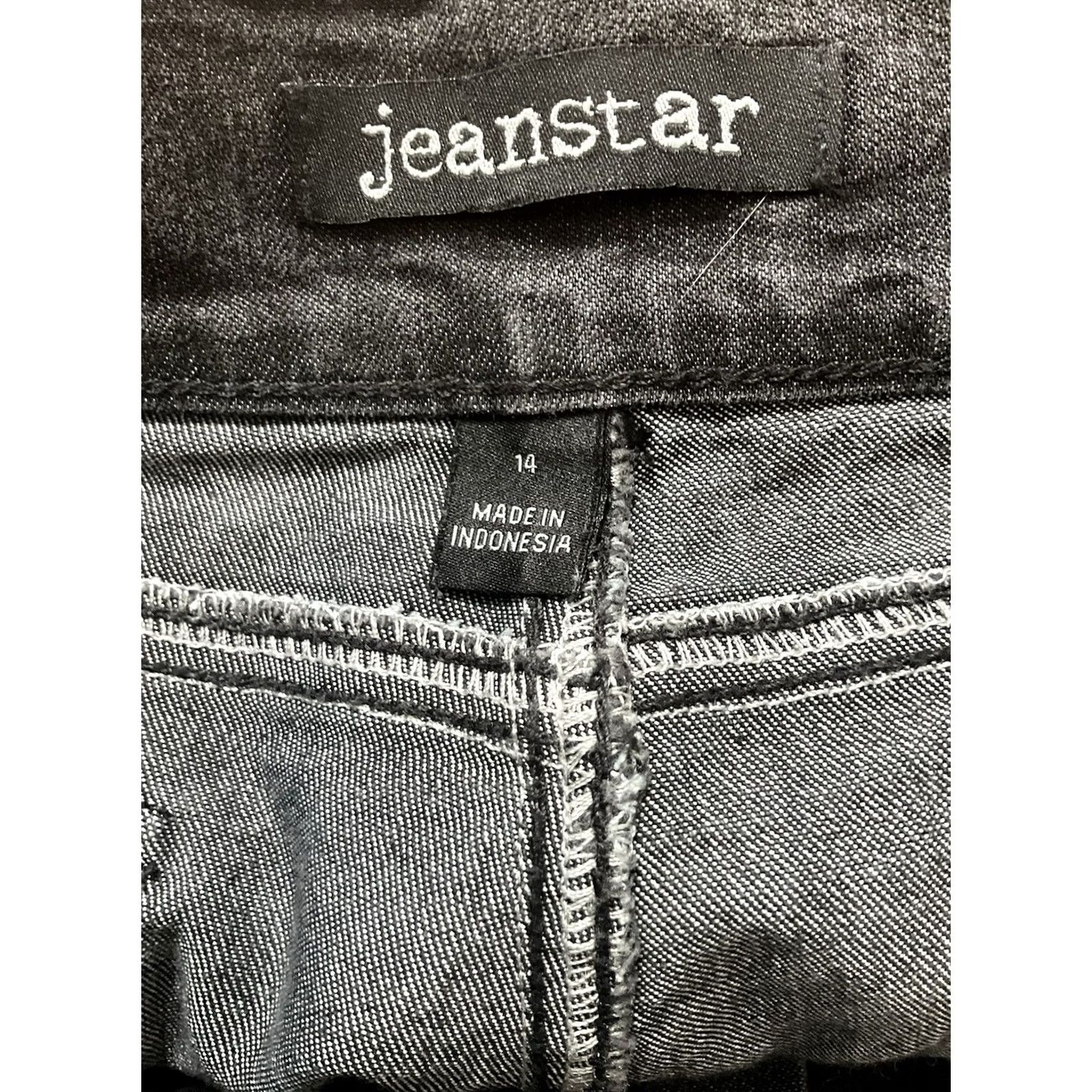 Vintage Jeanstar Jeans Women Size 12 34x31 Dark Black Denim 5-Pocket Zip Regular Straight Modern Comfortable Everyday American Classic Vintage No Size 34" / US 12 / IT 48 - 5 Thumbnail