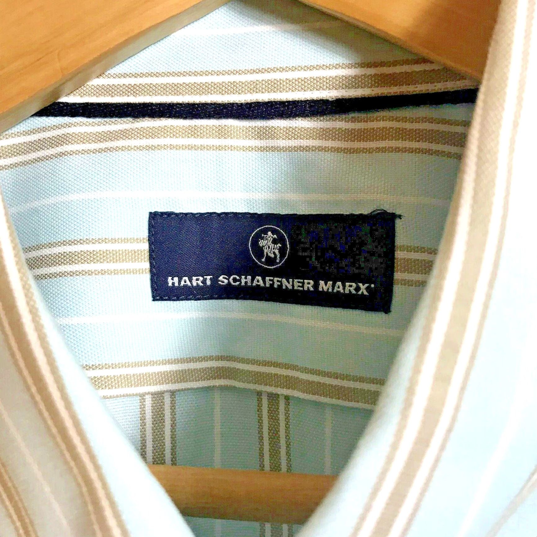Hart Schaffner Marx Hart Schaffner Marx Shirt Mens XL Striped Sport Casual Mint Green NEW Size US XL / EU 56 / 4 - 2 Thumbnail