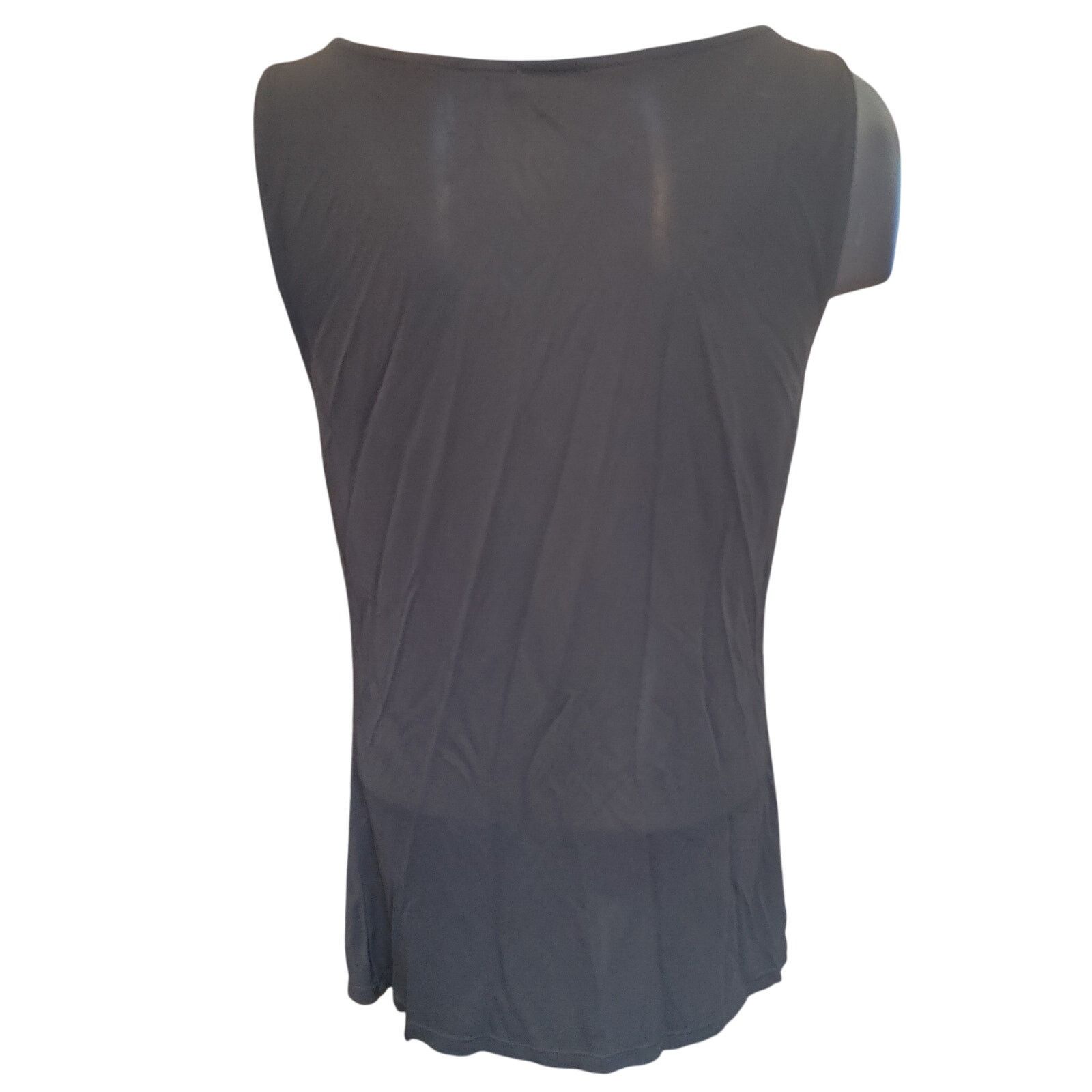 Ann Taylor Ann Taylor Women's M Black V-Neck Sleeveless Top Size M / US 6-8 / IT 42-44 - 2 Thumbnail