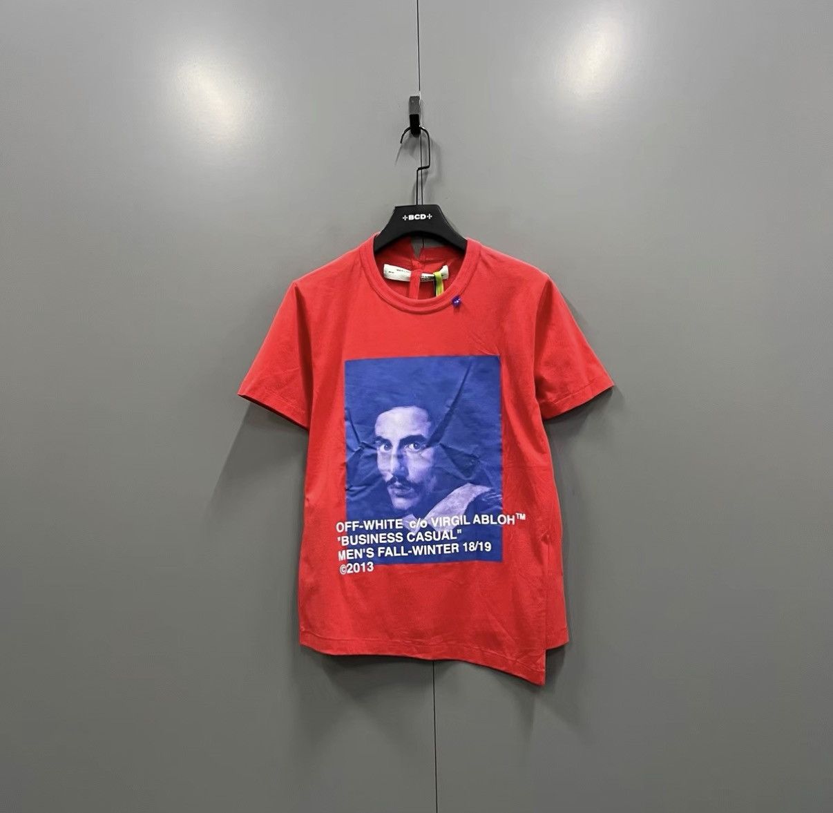 Off-White OFF-WHITE OW Red Portrait Print Short Sleeve J41 Size US S / EU 44-46 / 1 - 1 Thumbnail