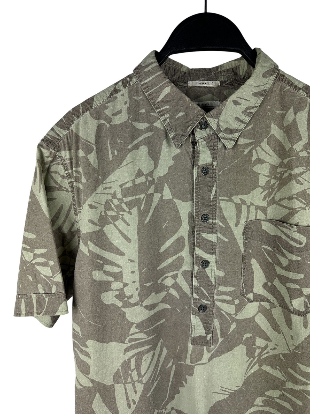 Allsaints Allsaints Palmae Short Sleeve Shirt Slim Fit All Over Print Size US M / EU 48-50 / 2 - 2 Thumbnail