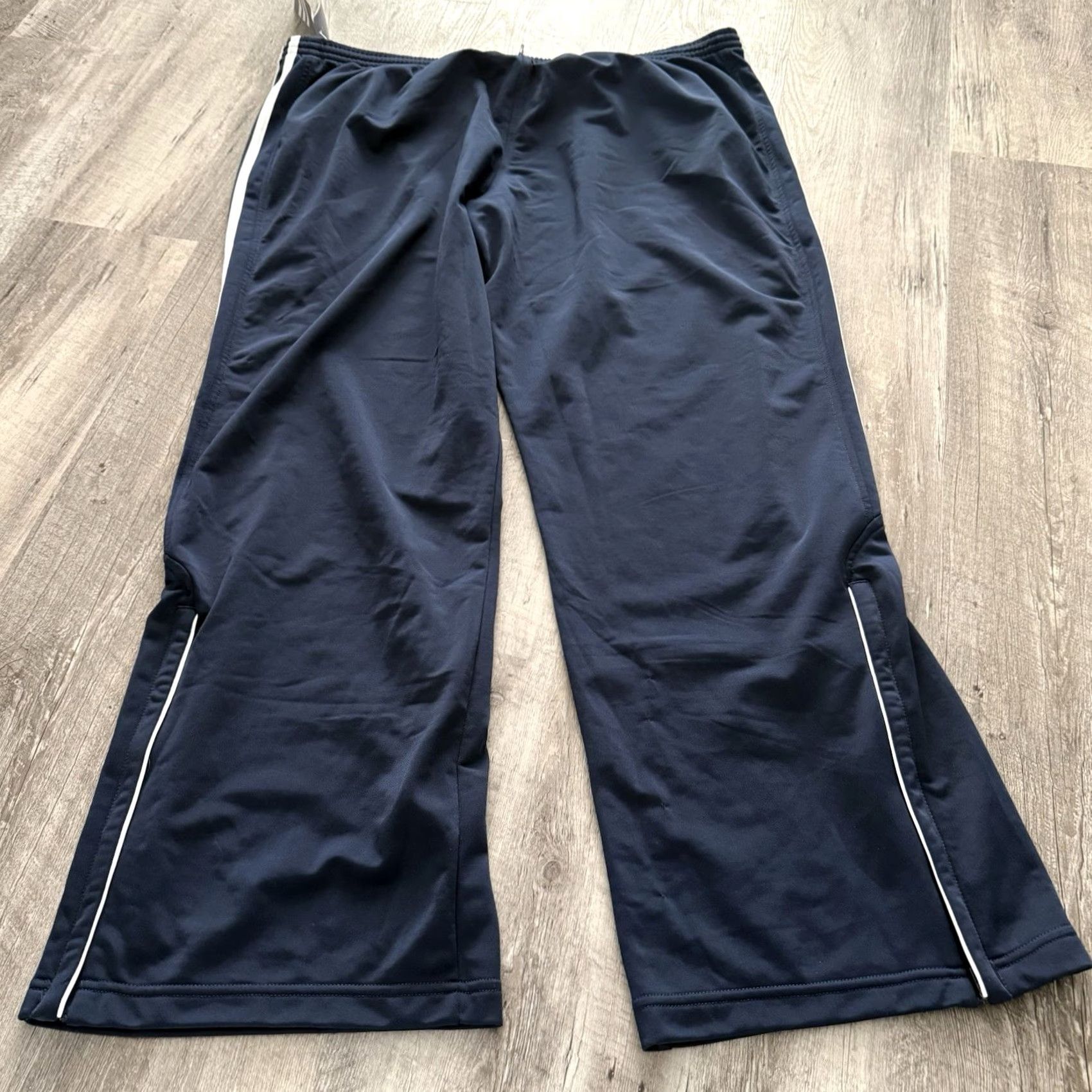 Adidas adidas Track Pants Womens 2XL Navy Blue 3-Stripe Team Performance Pockets Elastic Waist Ankle Zip NEW Size 40" / US 18 - 5 Thumbnail