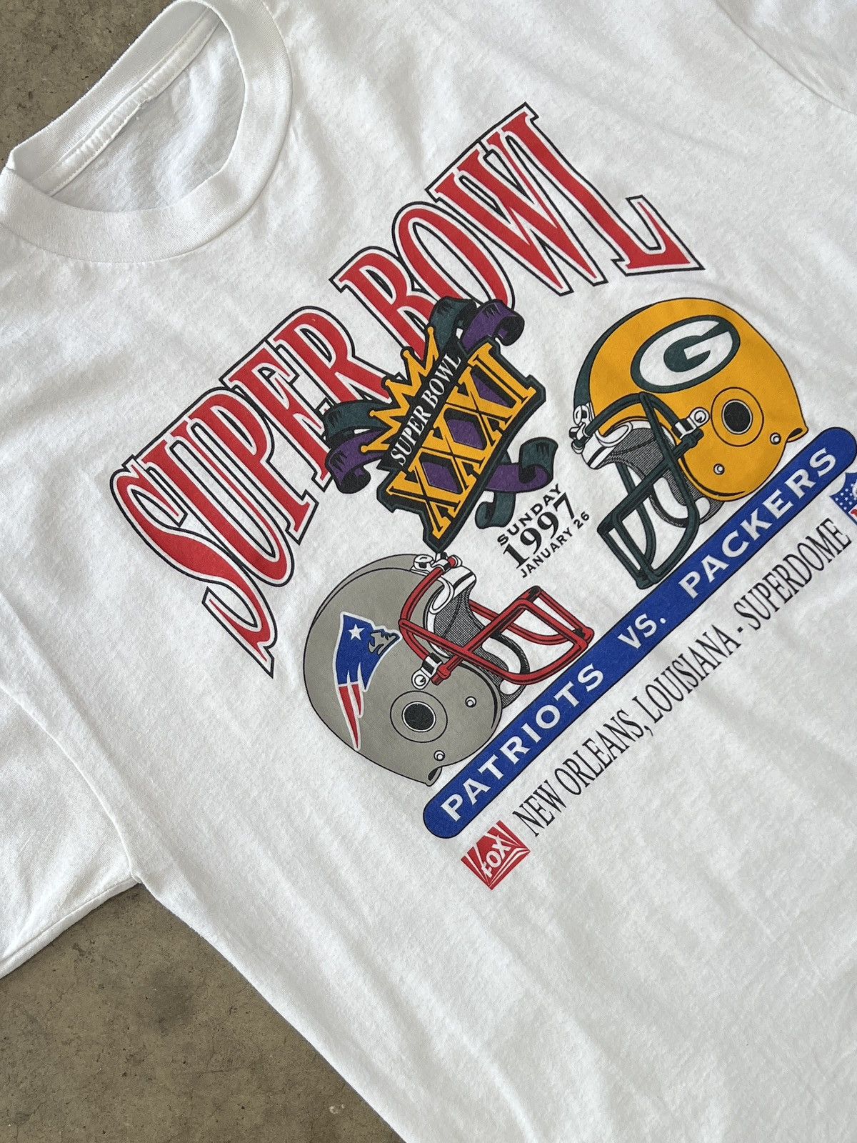 NFL Vintage 1997 NFL Super Bowl XXXI Patriots vs. Packers XL Size US XL / EU 56 / 4 - 1 Thumbnail