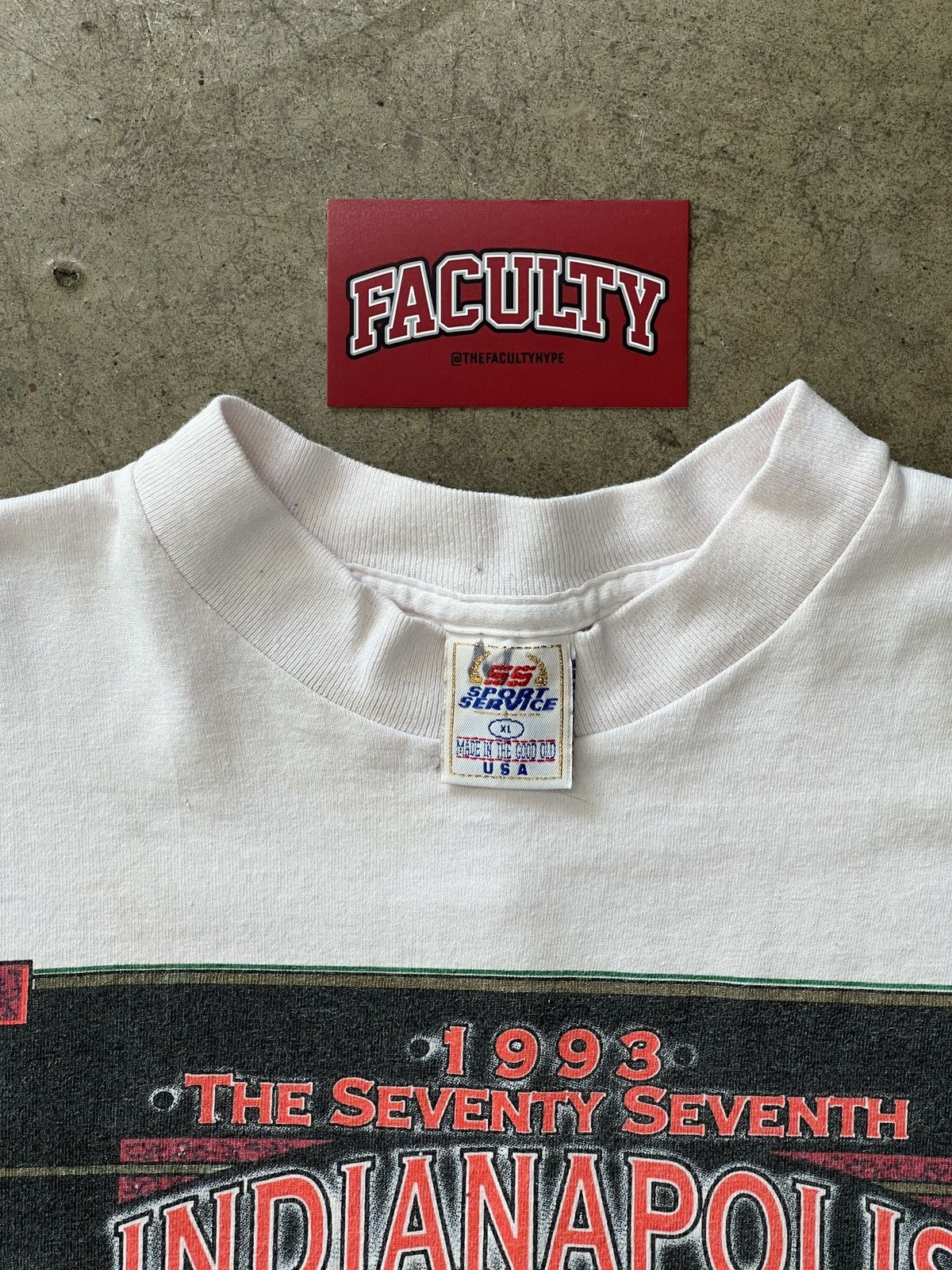 NASCAR Vintage 1993 77th Indianapolis 500 Racing Tee MiUSA XL Size US XL / EU 56 / 4 - 3 Thumbnail