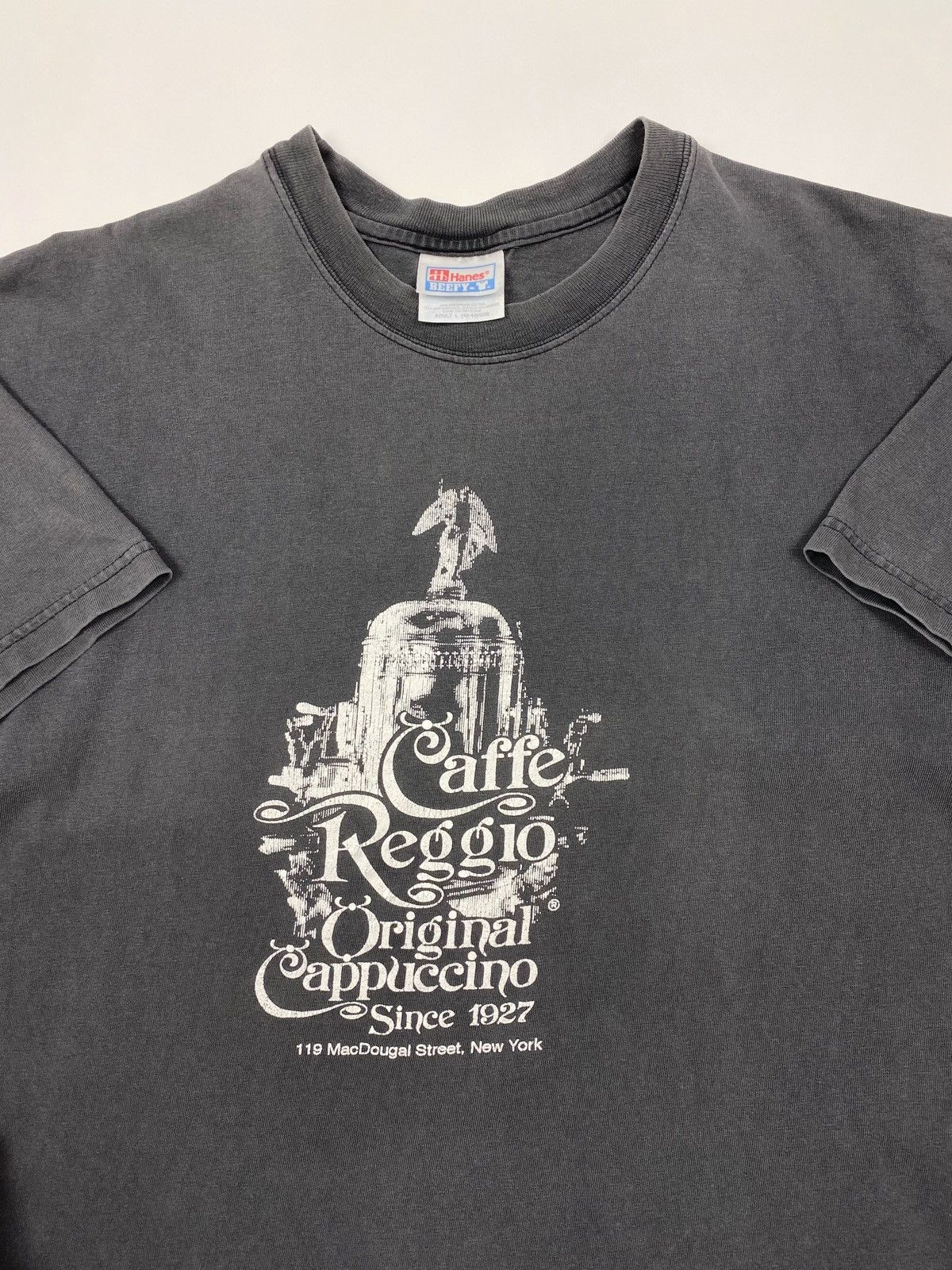 Vintage 2000’s Vintage Faded Grey Caffe Reggio New York Graphic Tee Size US L / EU 52-54 / 3 - 2 Thumbnail