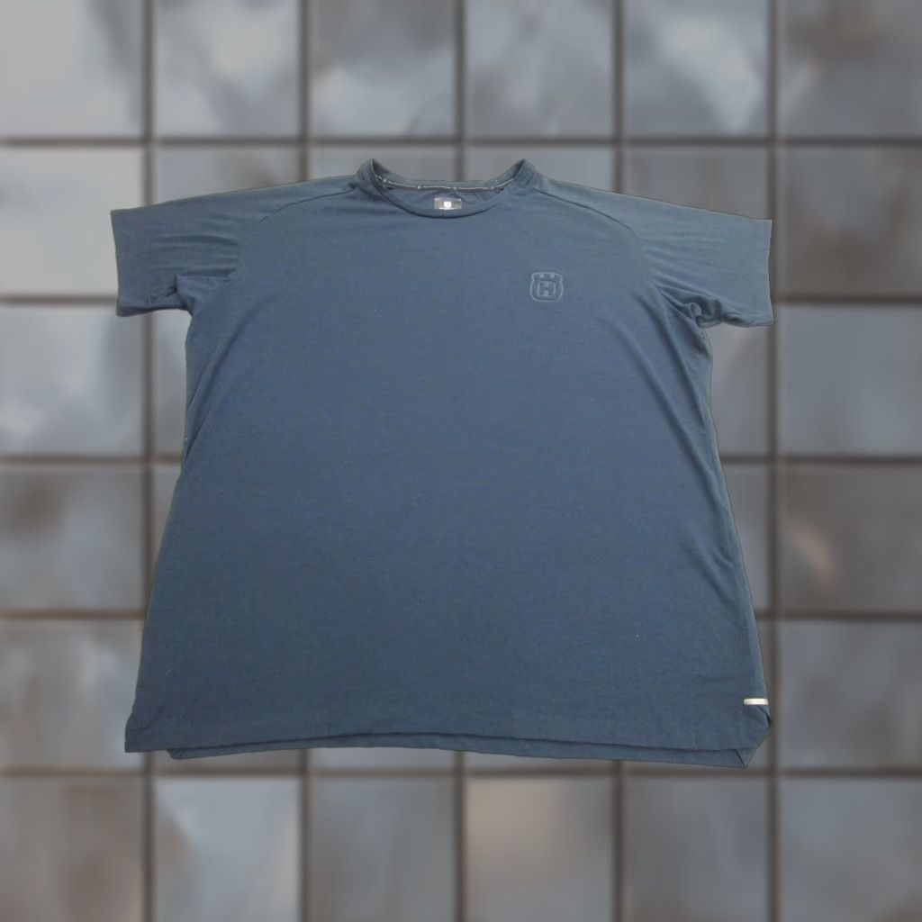 Vintage Husqvarna Motorcycles Shirt Mens 2XL Navy Blue Logo Performance Short Sleeve Size US XXL / EU 58 / 5 - 1 Thumbnail