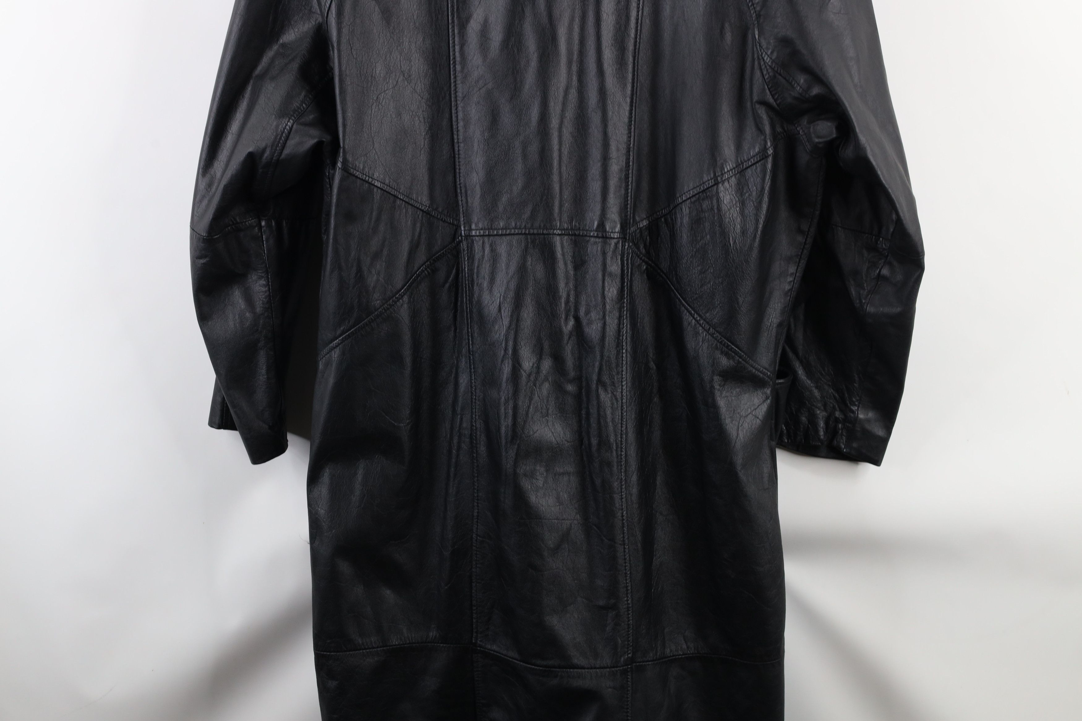 Vintage Vintage 90s Streetwear Full Length Trench Coat Jacket Black Size M / US 6-8 / IT 42-44 - 14 Thumbnail