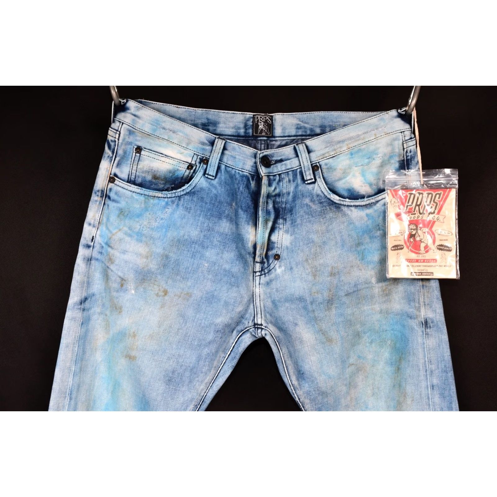 Prps PRPS Demon Jeans Slim Straight Distressed W32 Jeans Mens Slim Regular Blue 34 Inseam 100% Cotton Denim Brand: Prps Pattern: Solid Size US 32 / EU 48 - 6 Thumbnail