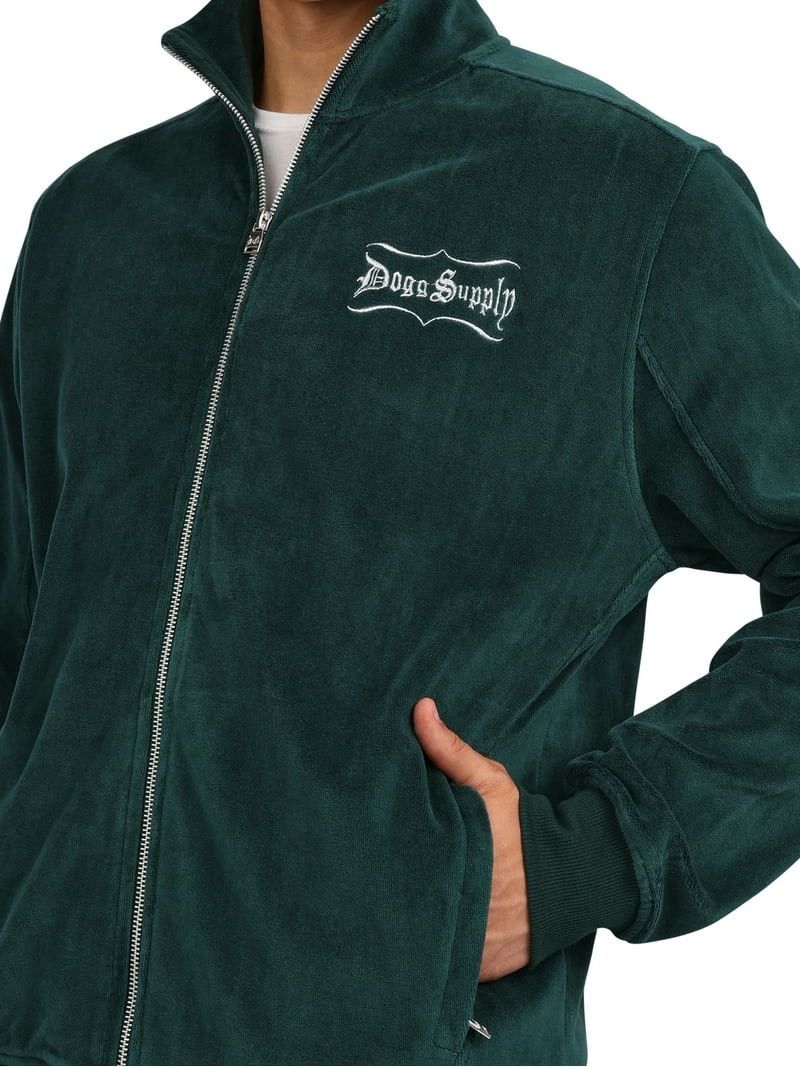 Snoop Dogg Dogg Supply x Snoop Dogg Mens Emerald Velour Track Jacket S Size US S / EU 44-46 / 1 - 9 Thumbnail