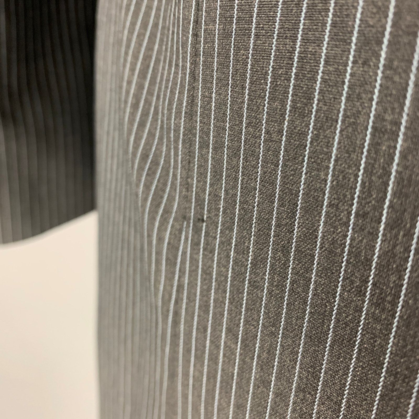 Gianfranco Ferre GIANFRANCO FERRE Black Light Blue Pinstripe Wool Sport Coat Size 38R - 5 Thumbnail