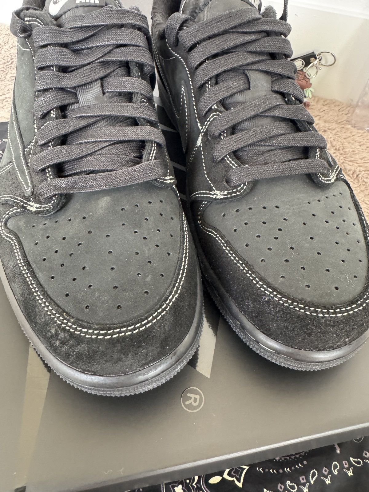 Jordan Brand × Travis Scott Travis Scott Low Black Phathom Size US 13 / EU 46 - 4 Thumbnail