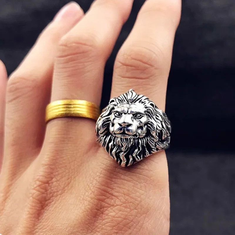 Other Retro Lion Head Large Ring Size ONE SIZE - 1 Thumbnail