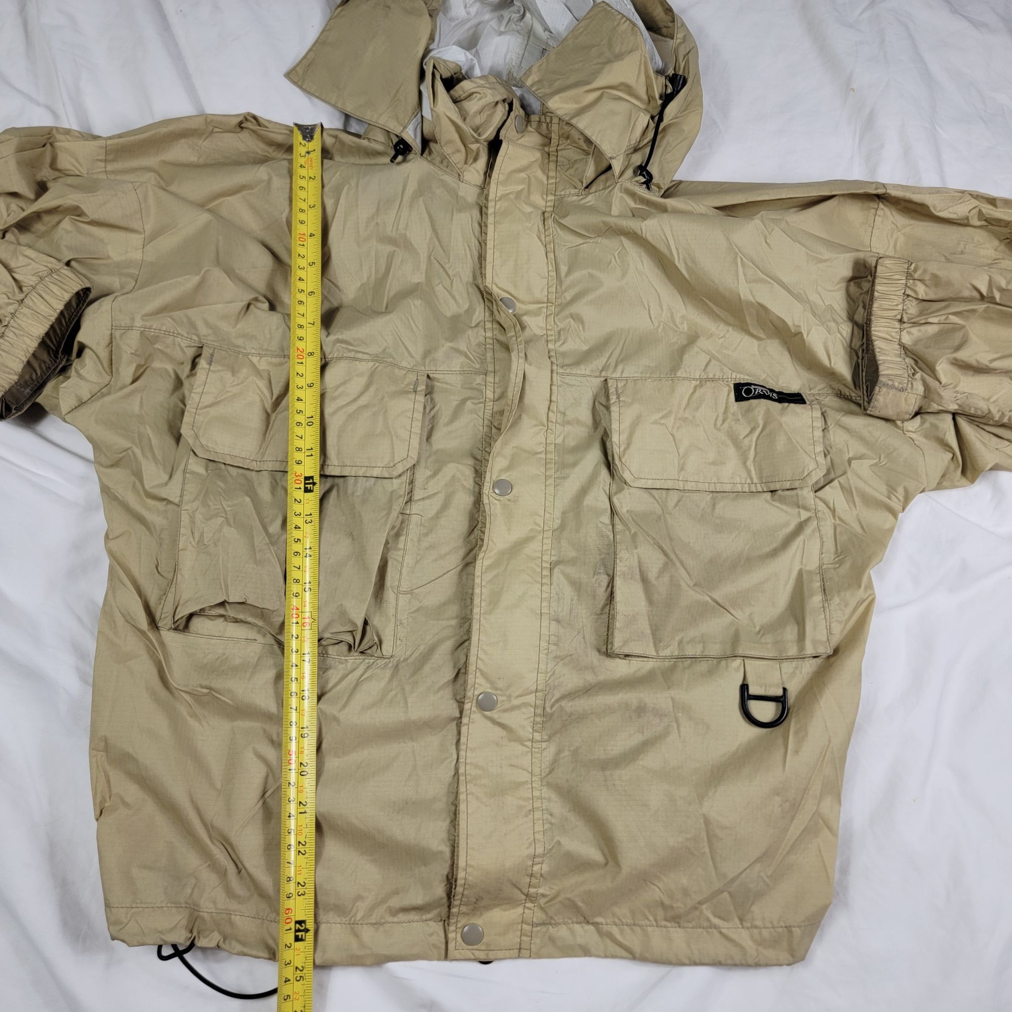 Orvis Orvis Mens Large Beige Fly Fishing Shell Jacket Hooded Coat Size US L / EU 52-54 / 3 - 13 Thumbnail