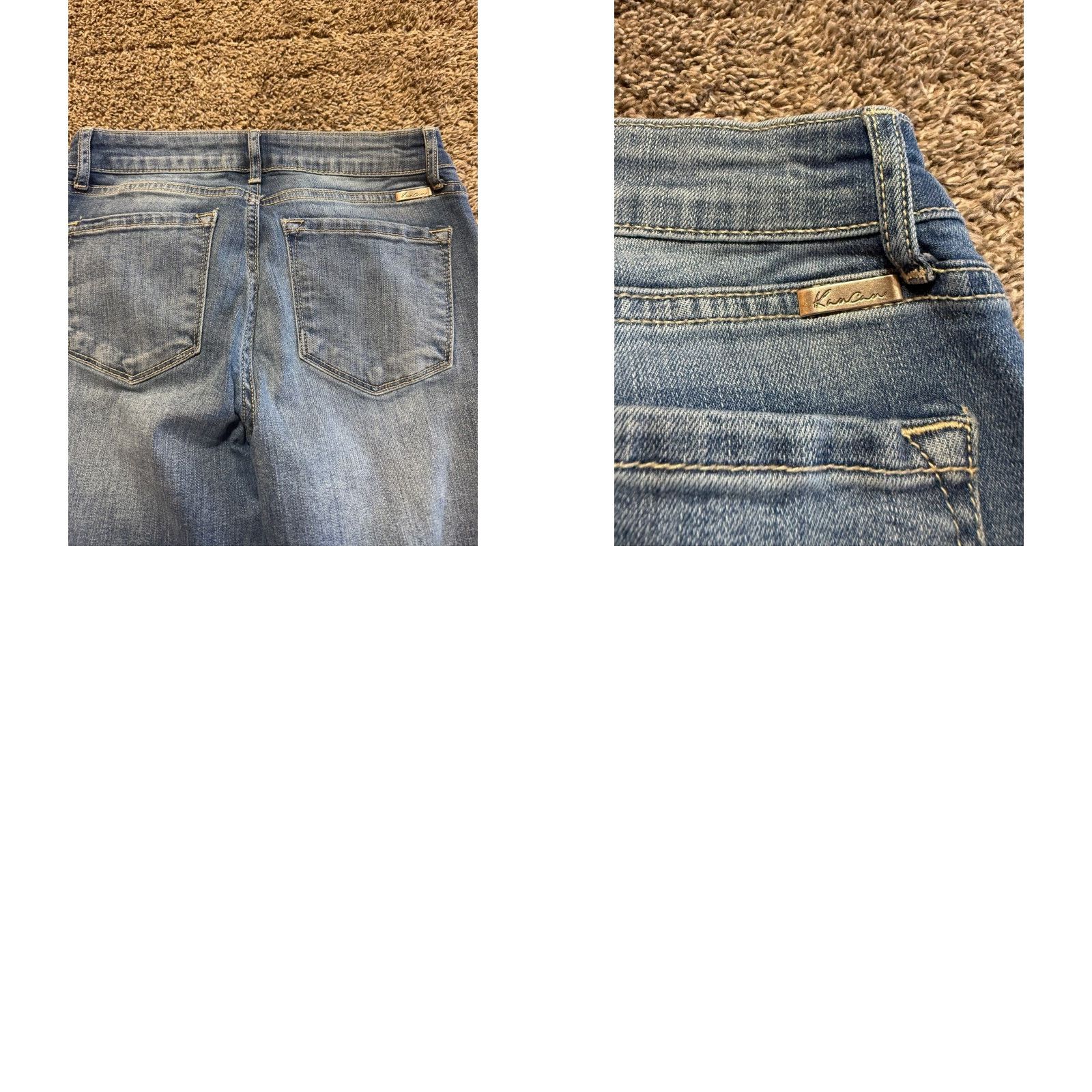 Vintage KanCan Jeans Women Size 5 Blue Denim Ankle Skinny Distressed Flex Stretch Cotton Casual Size 27" / US 4 / IT 40 - 9 Thumbnail