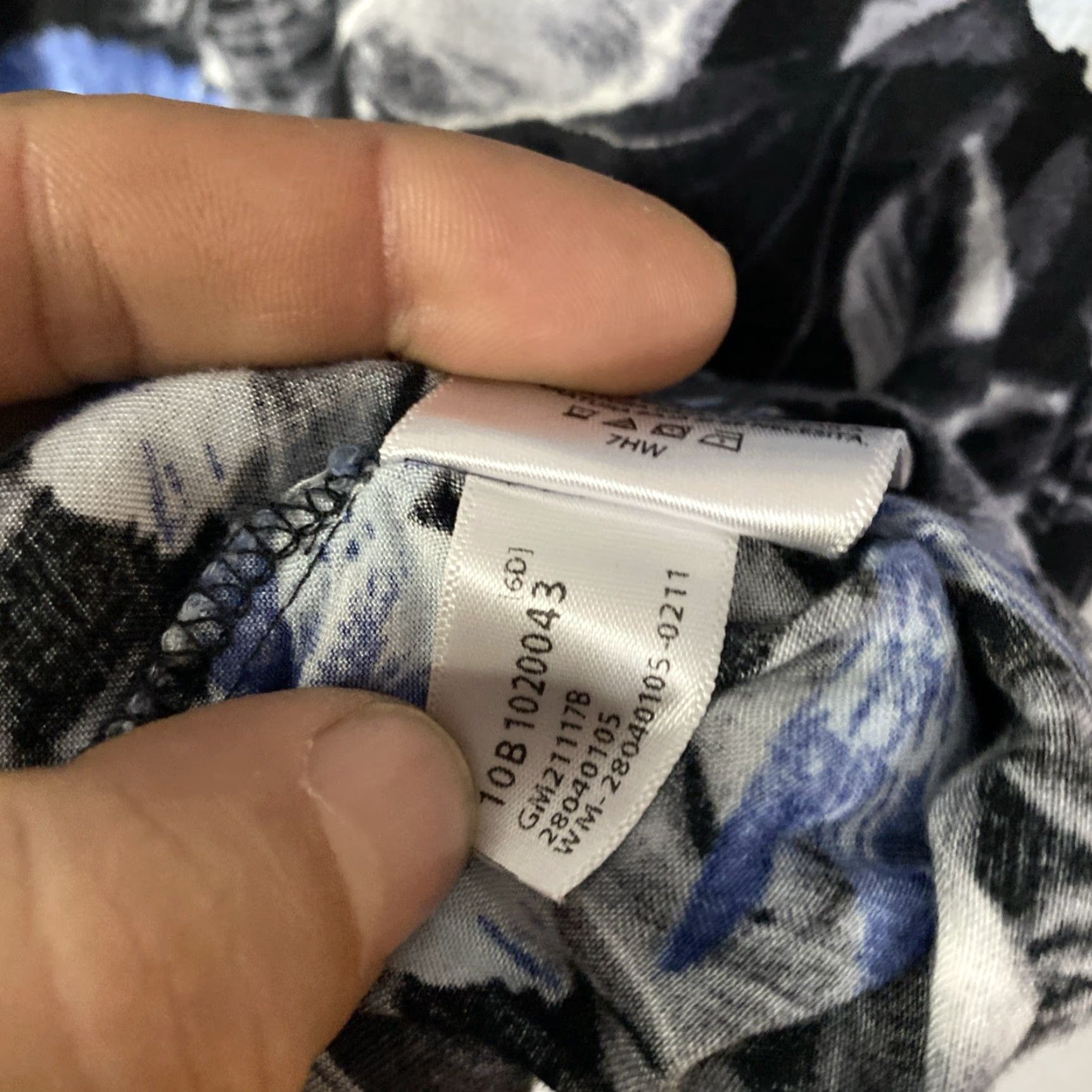 George George Hawaiian Shirt Mens 3XL 3XG 30x34 AOP Bird Floral Blue Lightweight Beach Shirt Size US XXL / EU 58 / 5 - 6 Thumbnail