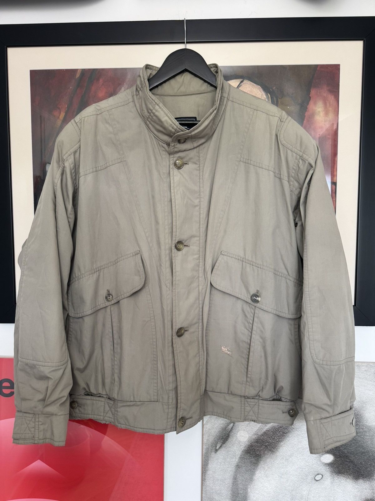 Burberry Vintage Burberry Gray Casual Jacket 90s Streetwear Designer Size US L / EU 52-54 / 3 - 1 Thumbnail