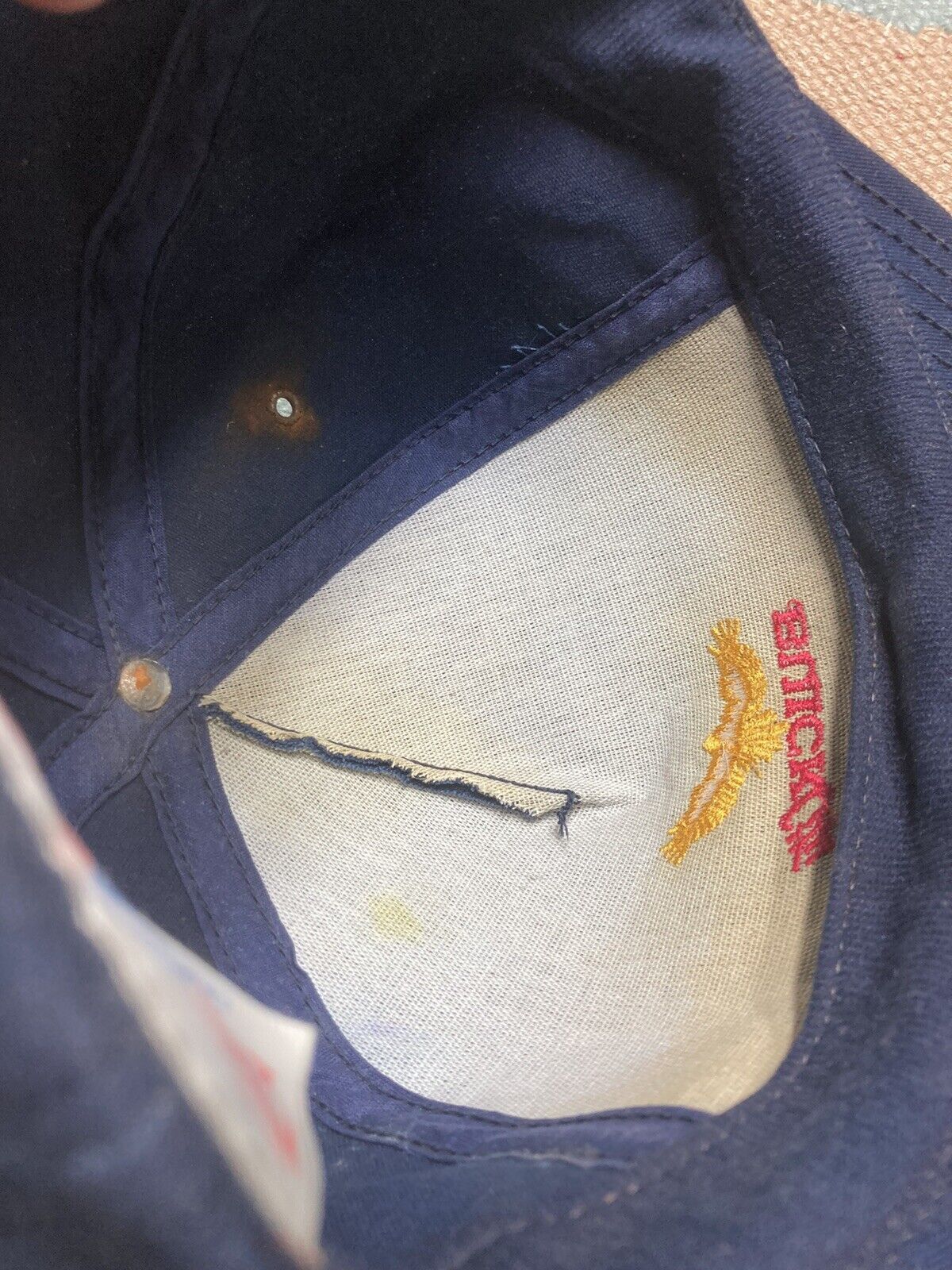 Vintage Vtg 80s 90 SnapBack hat Buick city eagle automobile made USA Size ONE SIZE - 7 Thumbnail