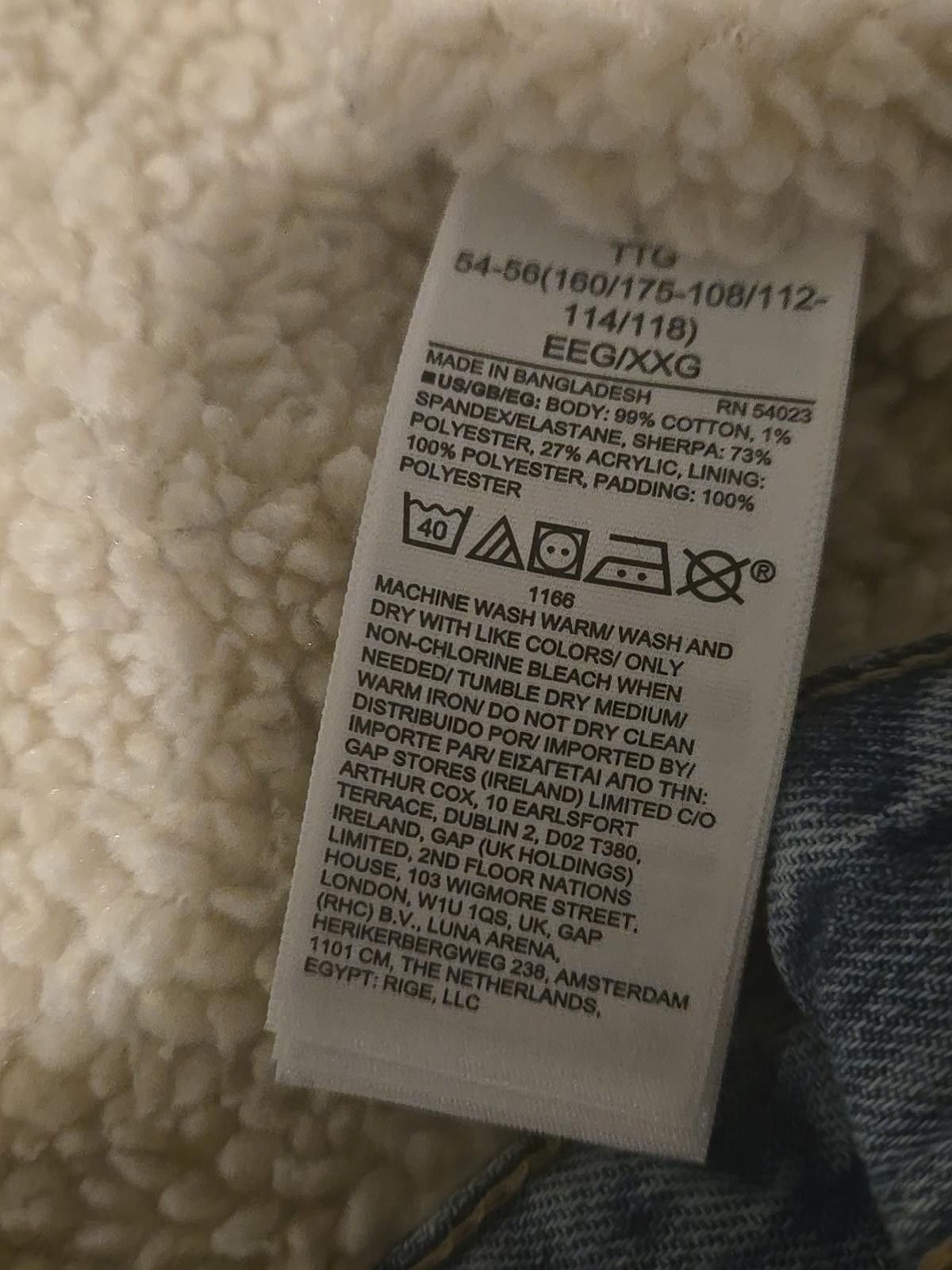 Gap GAP Denim Trucker Jacket Unisex XXL Sherpa Lined Coat Size XXL / US 16-18 / IT 52-54 - 8 Thumbnail