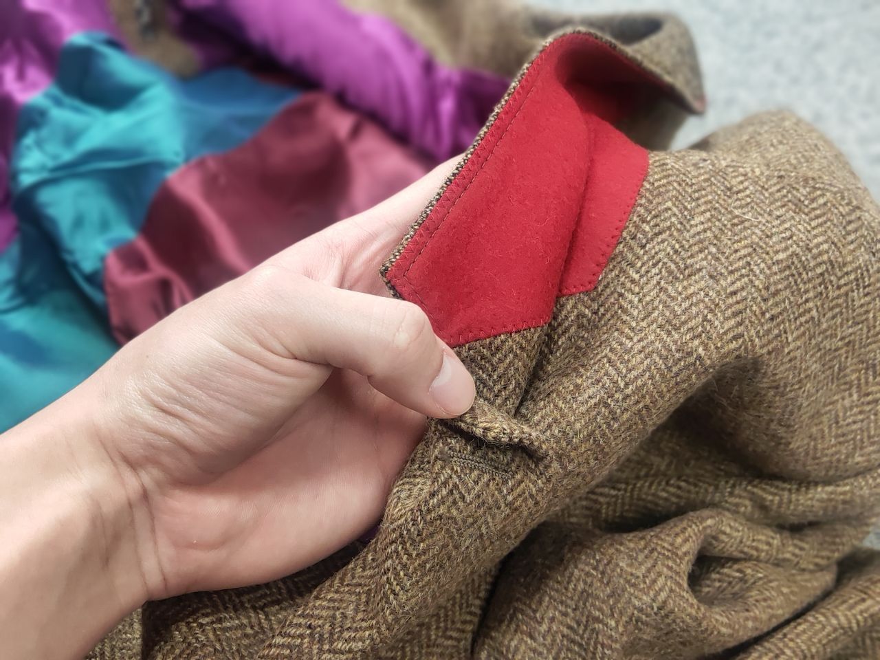 Harris Tweed Holland Esquire Herringbone Tweed Two Button Blazer Jacket Size US L / EU 52-54 / 3 - 19 Thumbnail