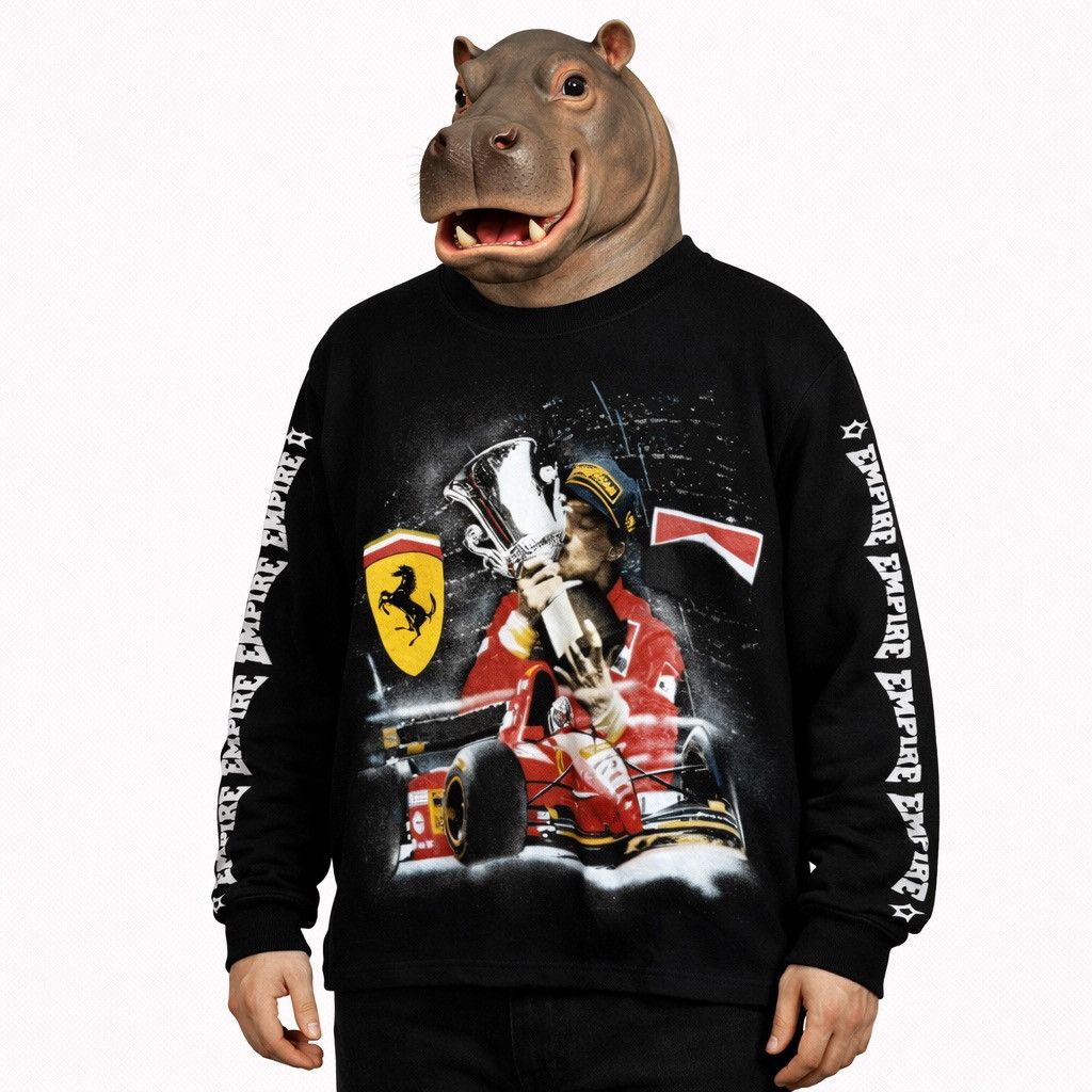 Vintage Vintage 90s Empire Ferrari Schumacher Marlboro Sweatshirt Size US L / EU 52-54 / 3 - 1 Thumbnail