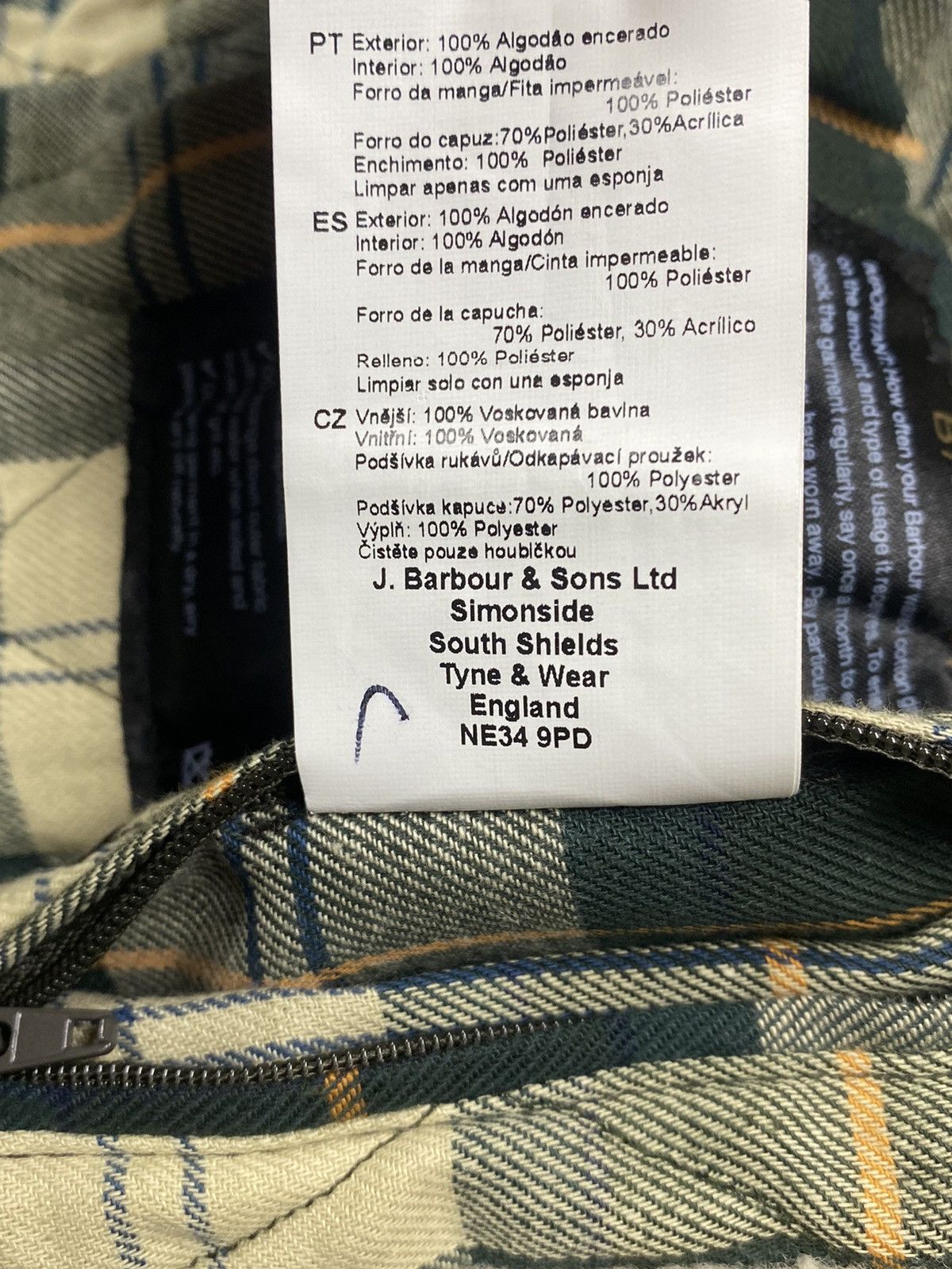 Barbour Vintage Barbour Uplands Duffle Wax Tartan Coat Jacket Size M / US 6-8 / IT 42-44 - 20 Thumbnail