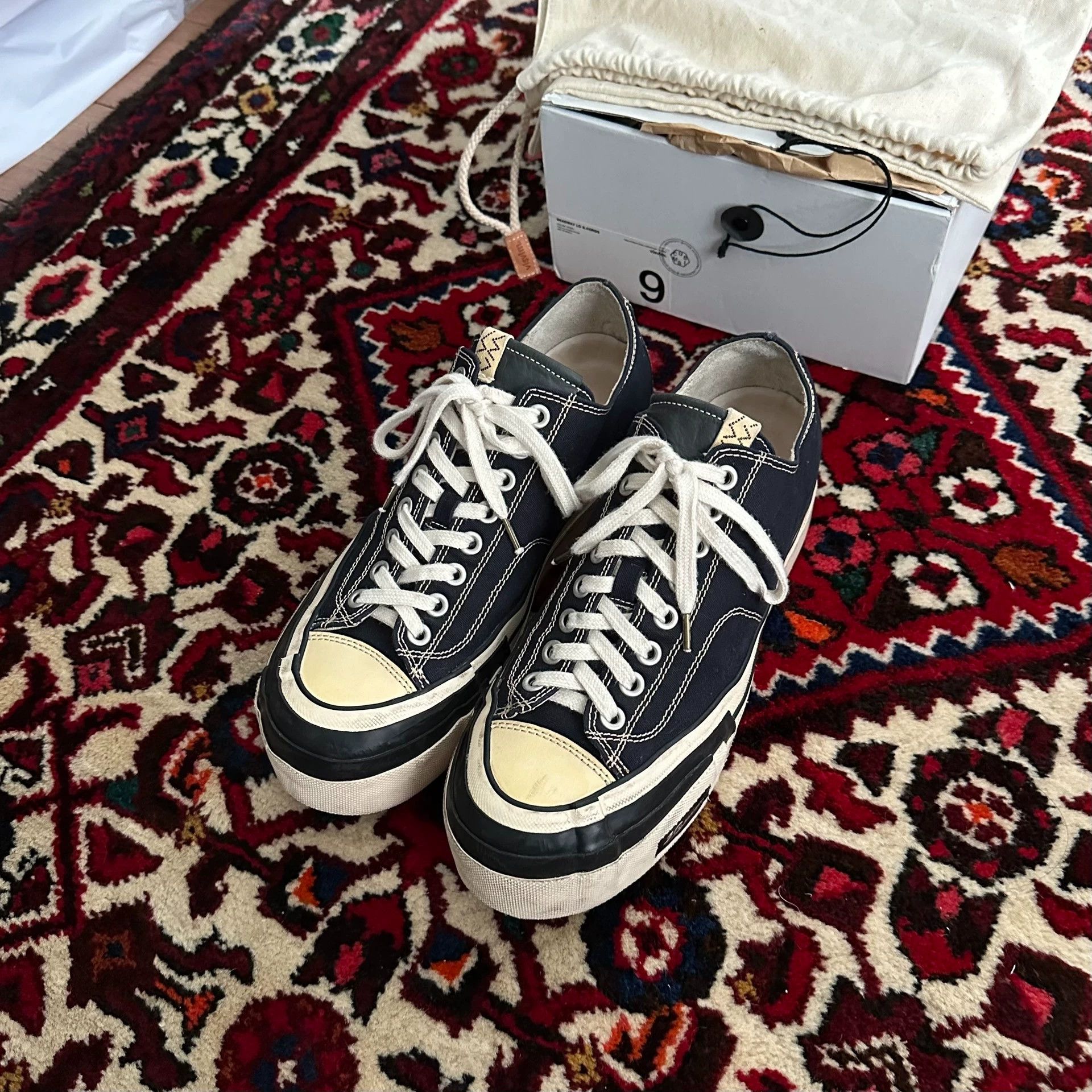 Visvim visvim 21aw skagway canvas sneaker 9 navy 95new Size US 9 / EU 42 - 2 Thumbnail