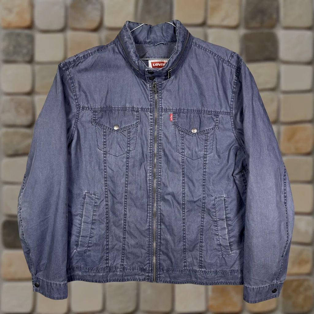Levi's Levi's Trucker Jacket Men XL Field Chore Canvas Full Zip Stow Hood Hickory Stripe Size US XL / EU 56 / 4 - 1 Thumbnail