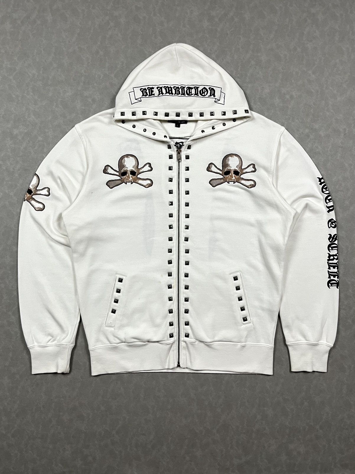 Japanese Brand Beambition skull zip hoodie Size US L / EU 52-54 / 3 - 1 Thumbnail