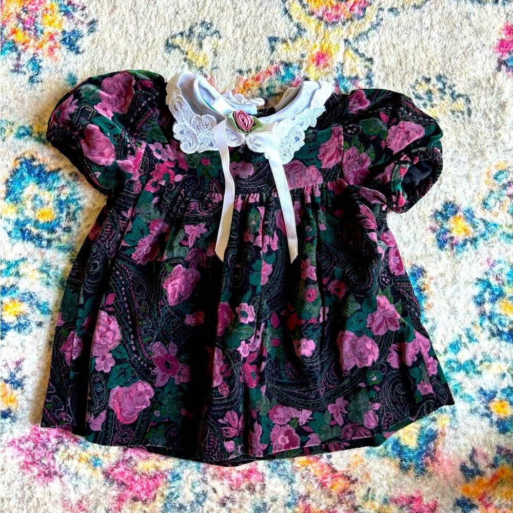 Designer Vintage floral baby dress Size ONE SIZE - 1 Thumbnail