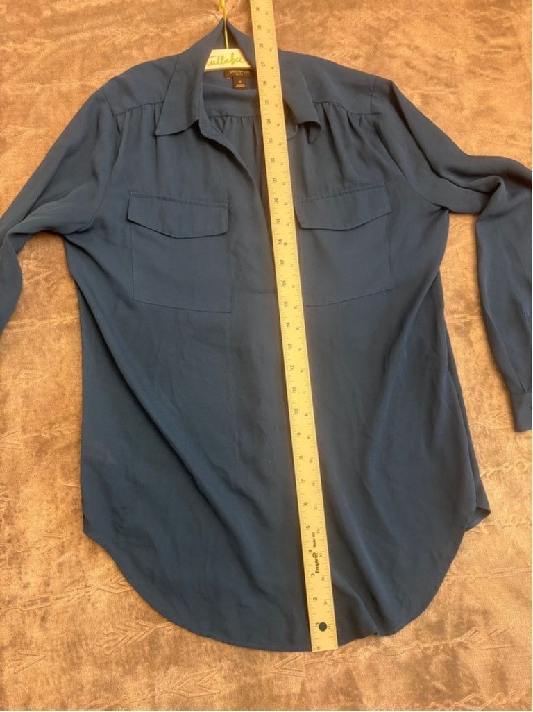 Ann Taylor Women's Ann Taylor Blouse Size SP Blue Size XS / US 0-2 / IT 36-38 - 4 Thumbnail