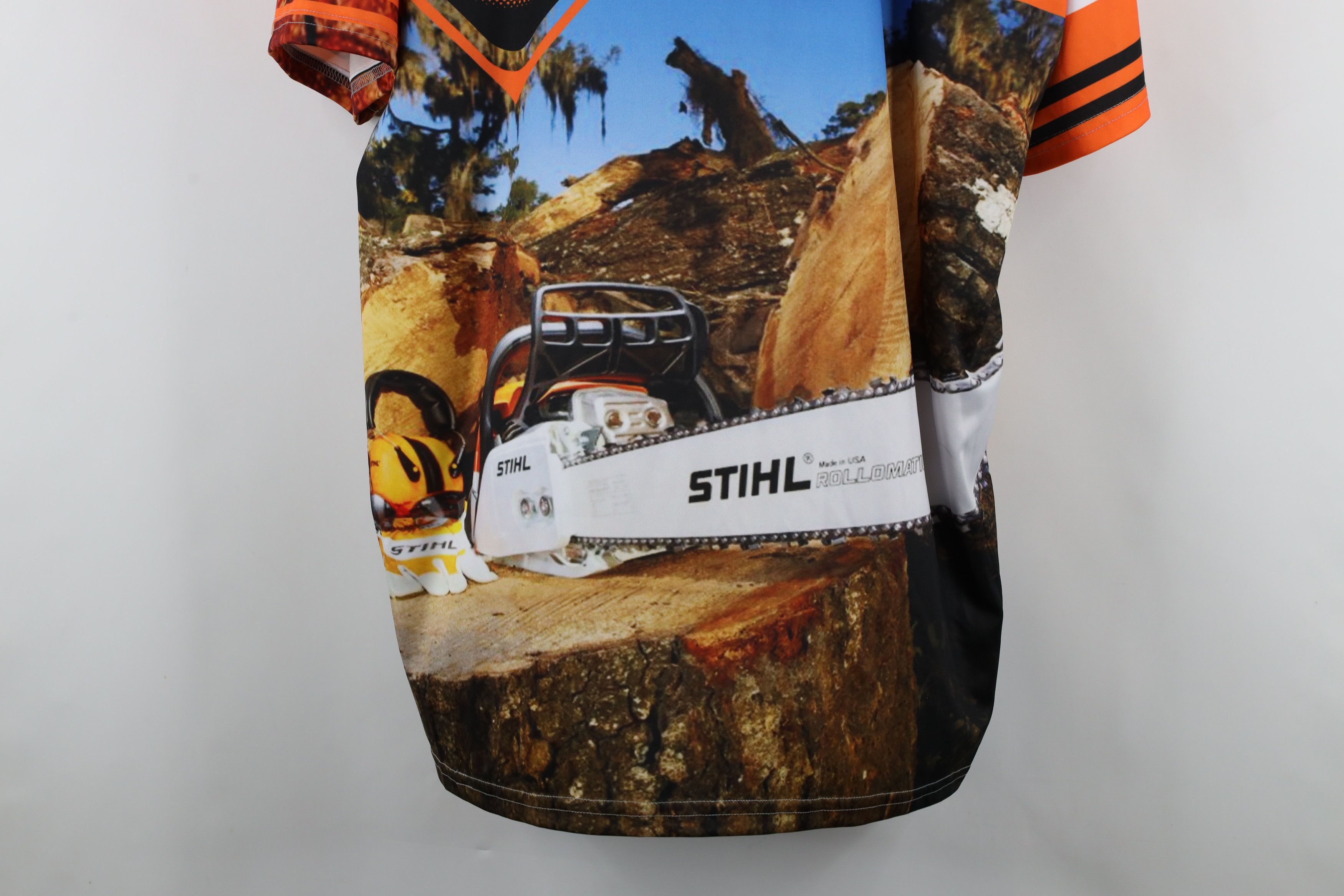 Vintage Stihl Out All Over Print Chainsaw Wood Short Sleeve T-Shirt Size US XL / EU 56 / 4 - 15 Thumbnail