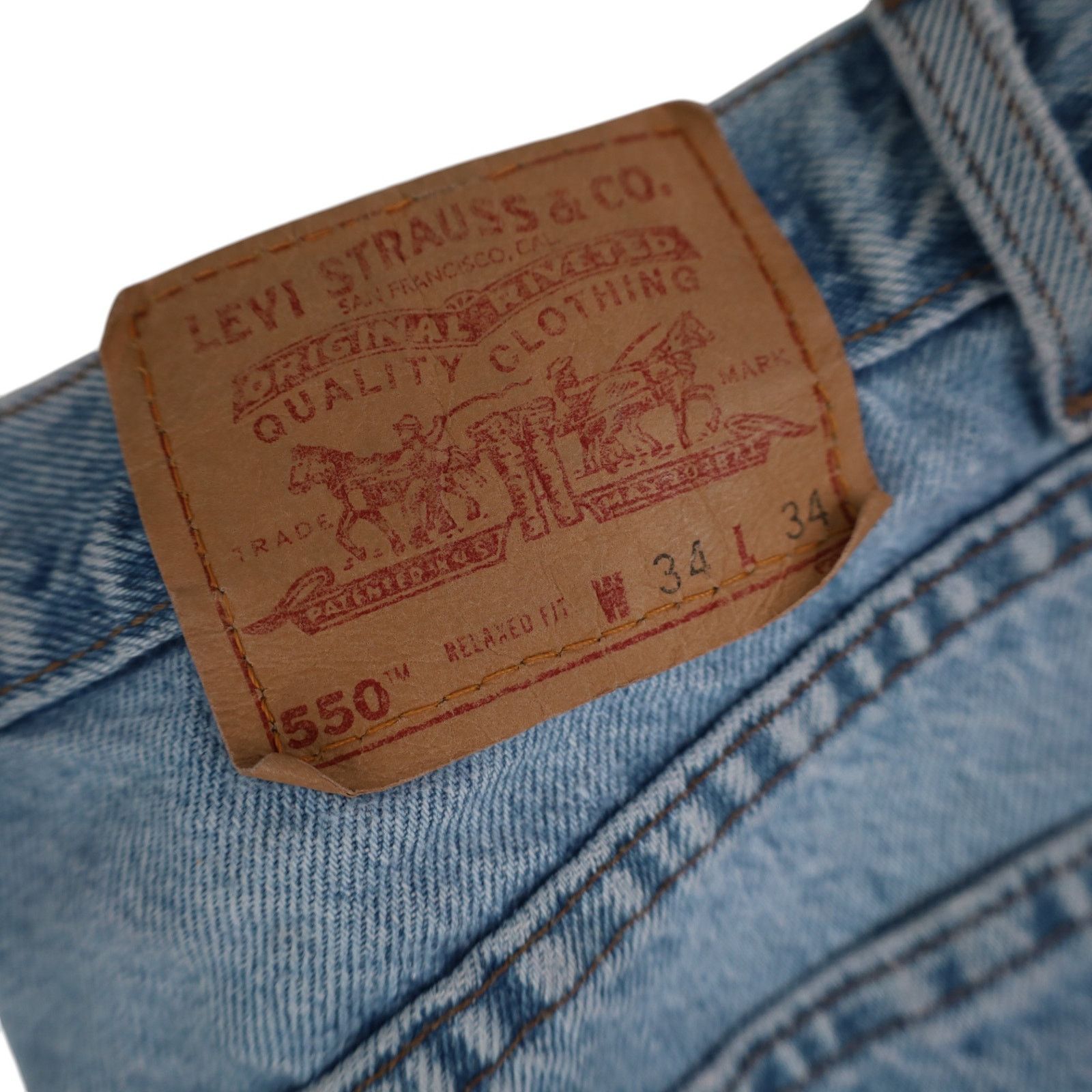 Levi's × Vintage Vintage Levis 550 USA Made Loose Fit Denim Jeans Size US 34 / EU 50 - 12 Thumbnail
