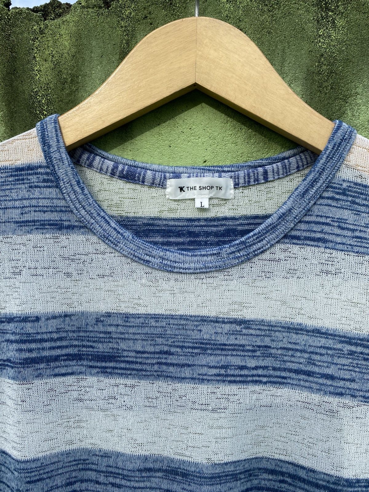 Takeo Kikuchi Takeo Kikuchi The Shop TK Blue White Stripe Knit Casual Tee Size US L / EU 52-54 / 3 - 2 Thumbnail