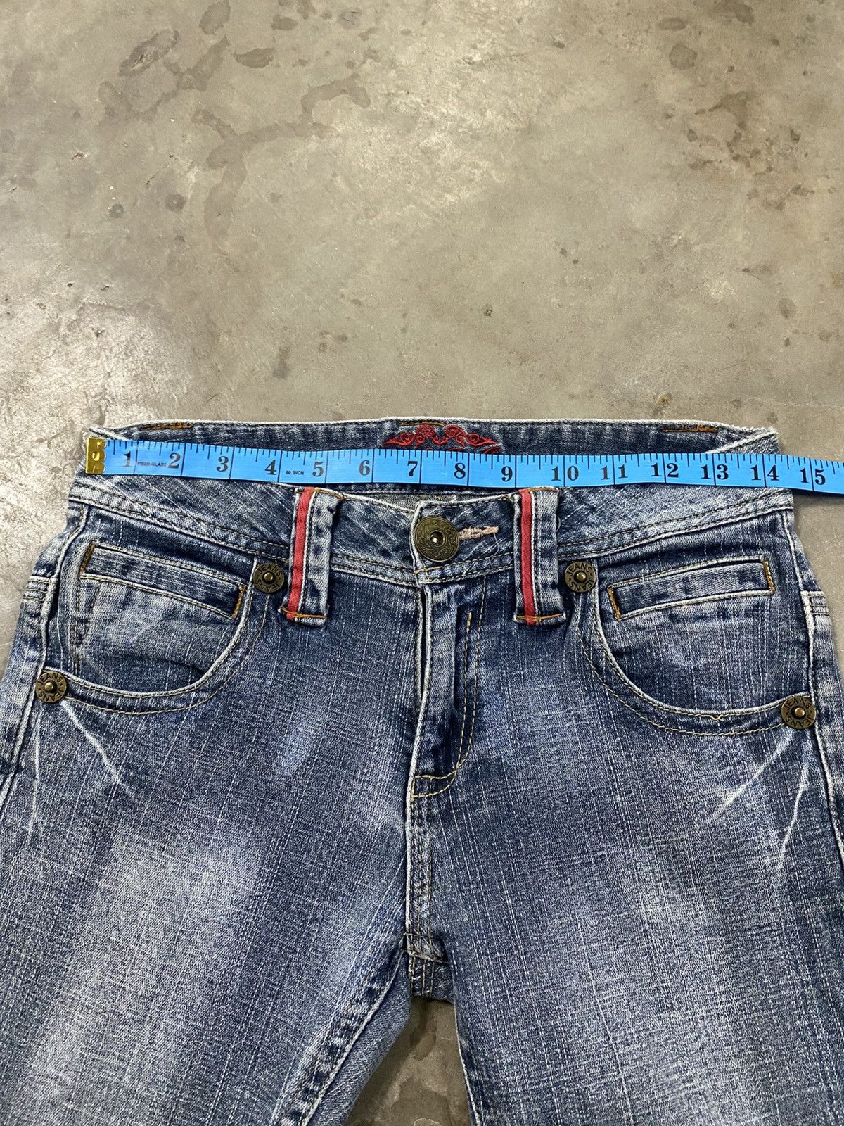 Hysteric Glamour Flare Jeans Japanese BCBG Vintage Wash Blue @309 Size US 28 / EU 44 - 11 Thumbnail