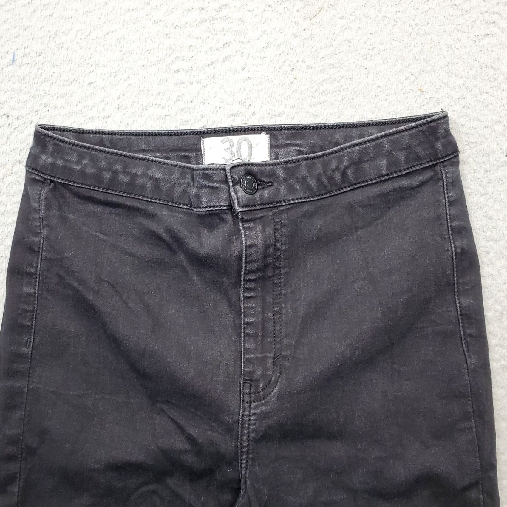 Vintage We The Free Skinny Jeans Women's 30 Black Denim Stretchy Ankle Slit Flat Front Jeans Women 30 Black Skinny Vintage: No? Size 30" / US 8 / IT 44 - 6 Thumbnail