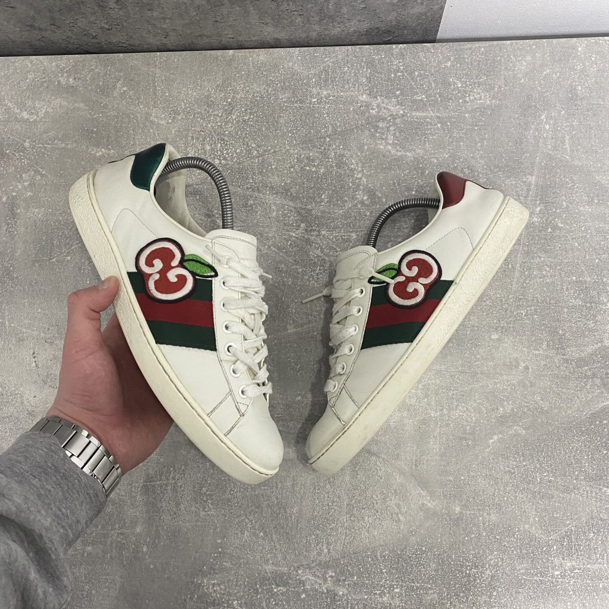 Gucci Gucci Ace Embroidered Shoes Sneakers Size US 5 / IT 35 - 1 Thumbnail