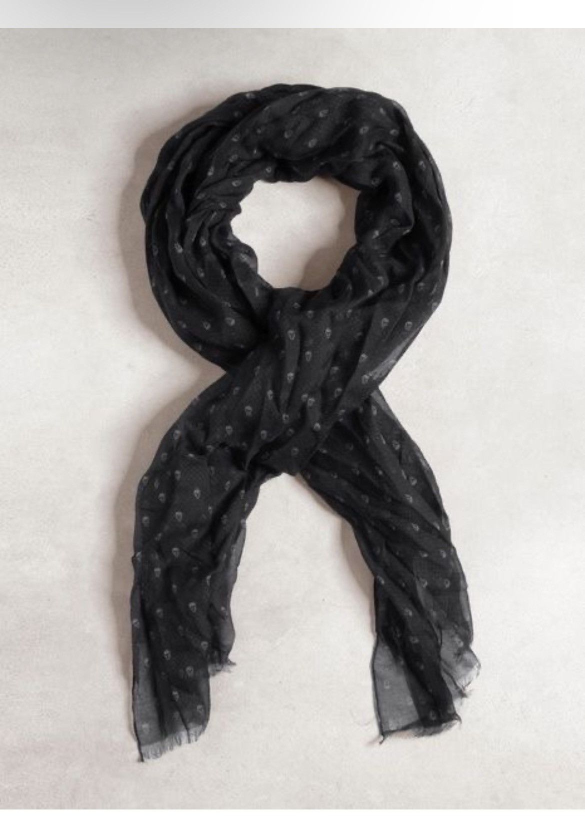 John Varvatos Mini Skulls Jacquard Scarf. Size ONE SIZE - 1 Thumbnail