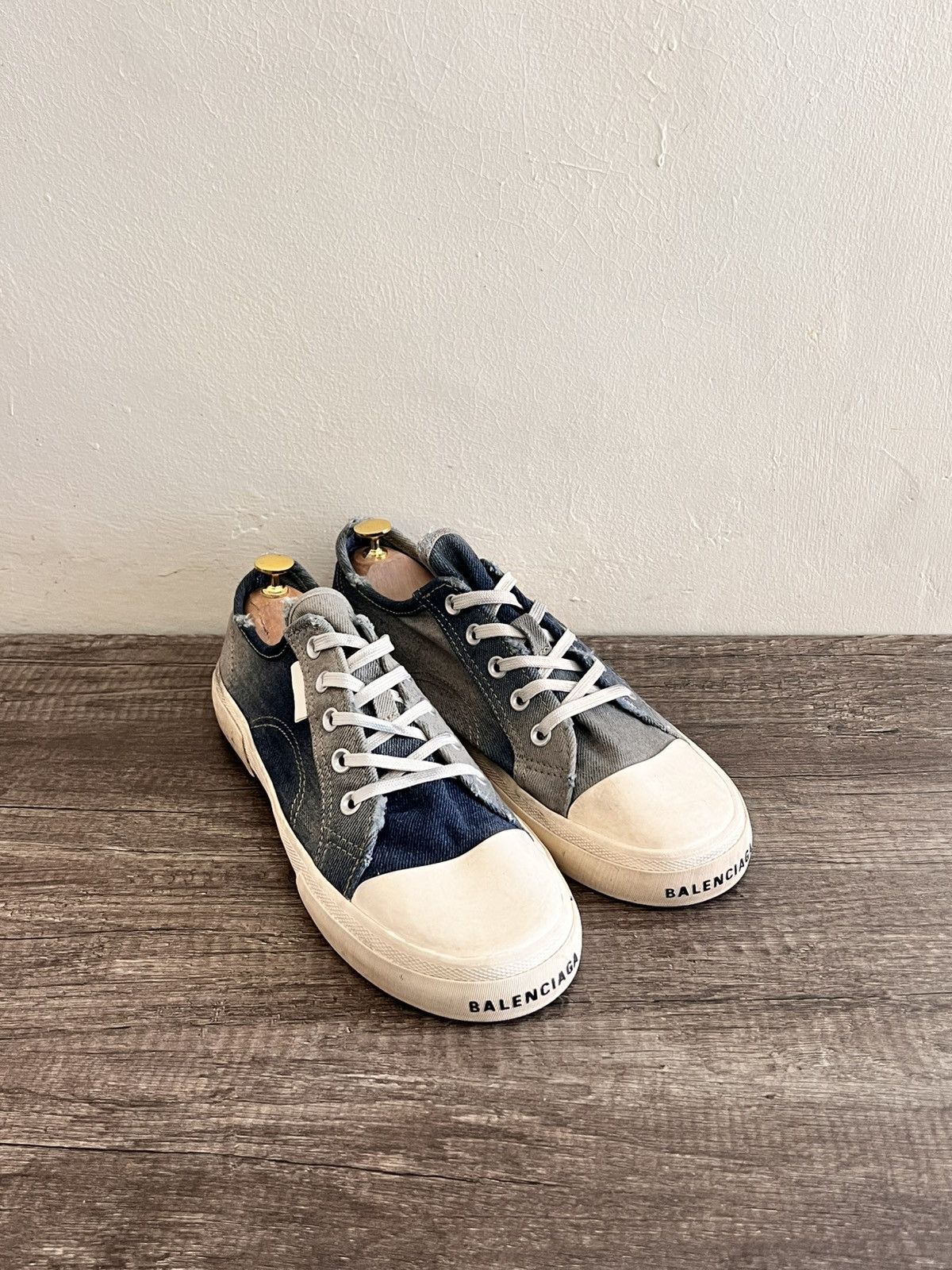 Balenciaga Denim Distressed Sneakers Size US 10 / EU 43 - 4 Thumbnail