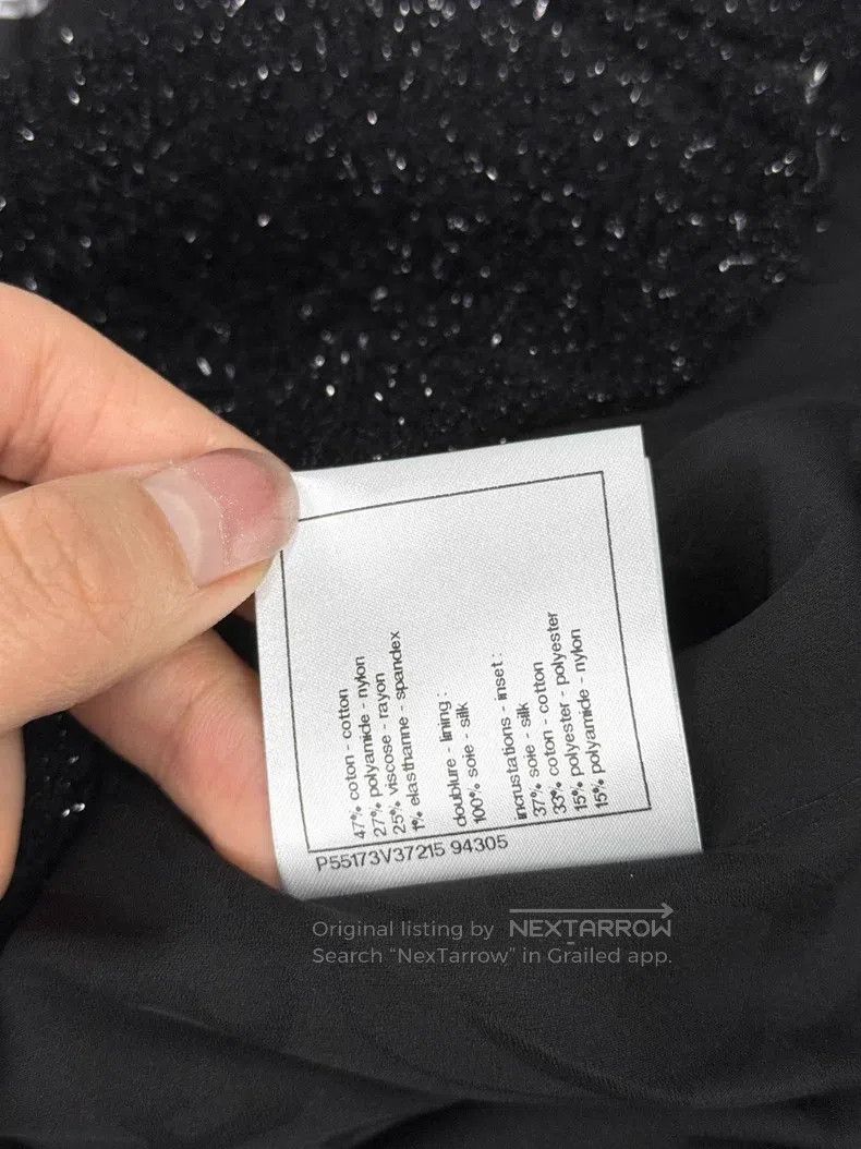 Chanel Chanel Chair series black fine glitter square collar jacke Size XS / US 0-2 / IT 36-38 - 7 Thumbnail