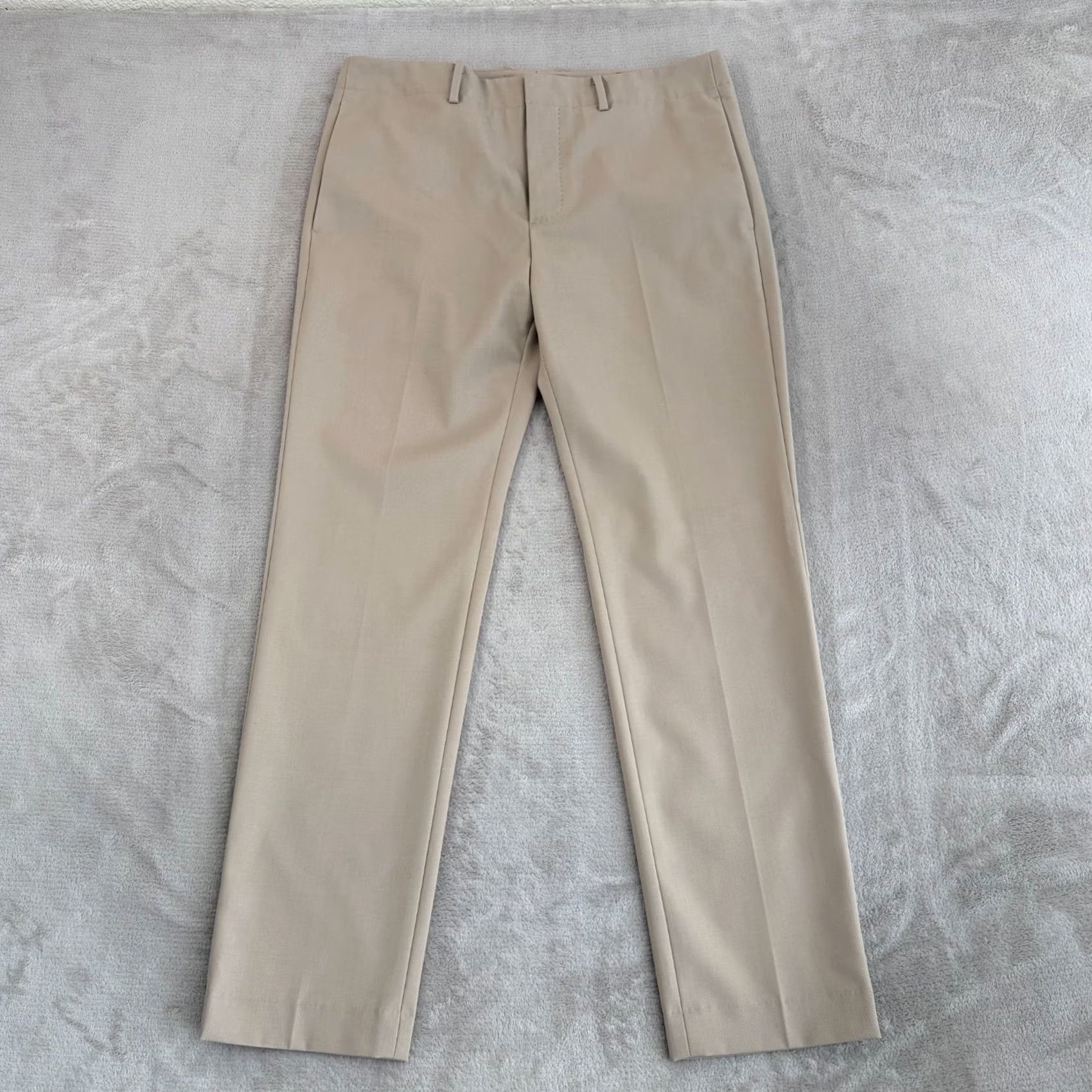 Allsaints ALLSAINTS Talia Straight Fit Trouser Pants Beige Men 34x30 Wool Polyester Flat Front Button Dress Pants Slim? Regular Unspecified Size US 34 / EU 50 - 5 Thumbnail